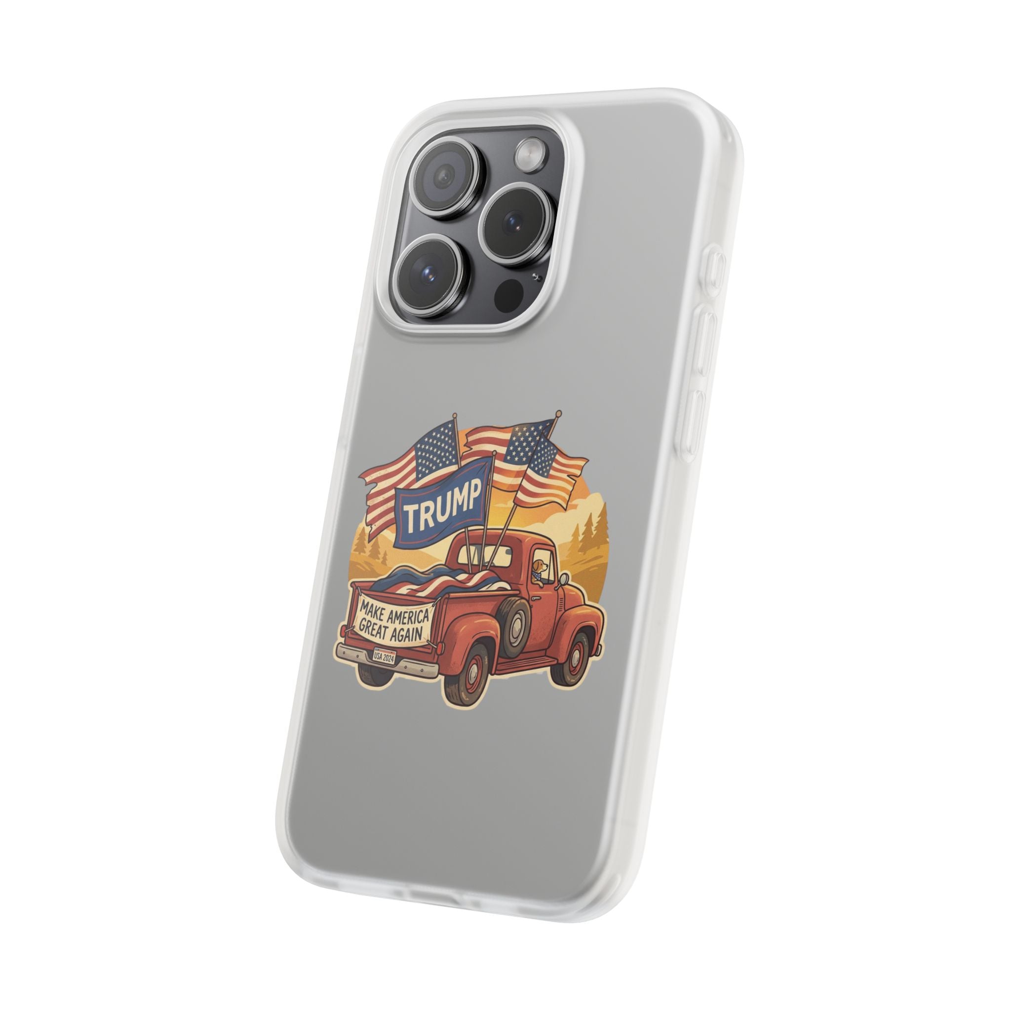 Trump Truck Phone Case — Patriotic MAGA Flag iPhone Case