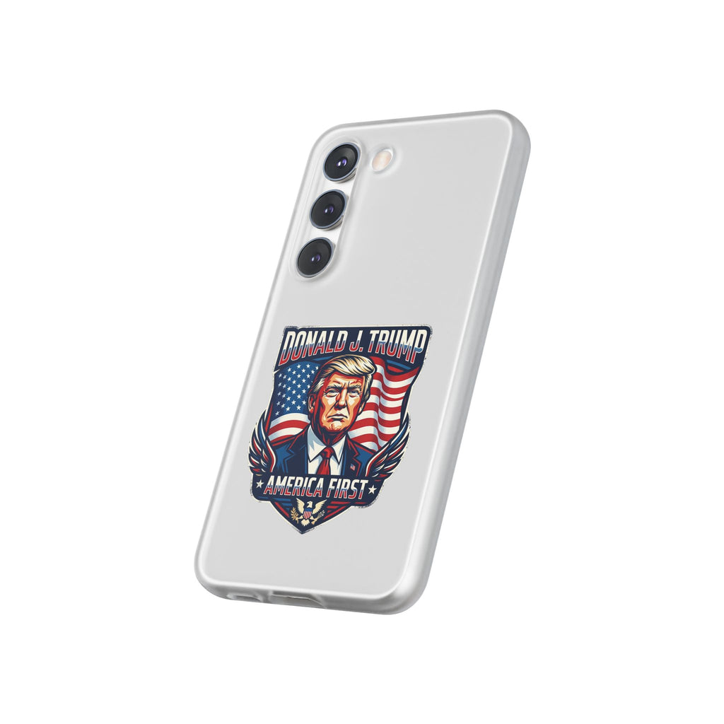 Political Phone Case — 'America First' Patriotic Shield Design