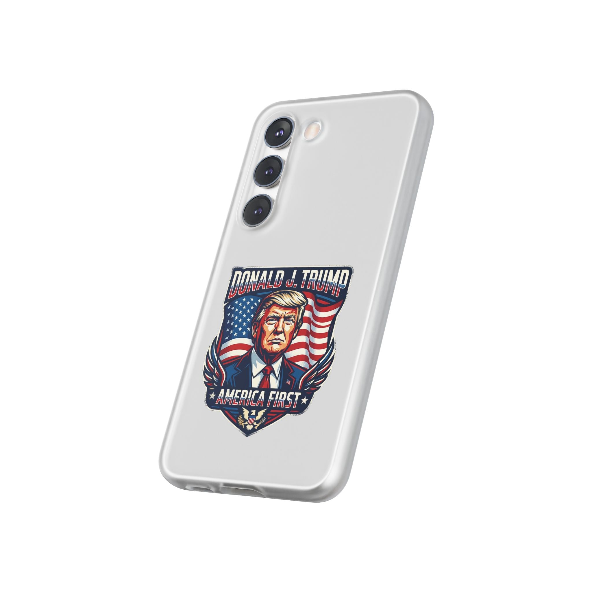 Political Phone Case — 'America First' Patriotic Shield Design