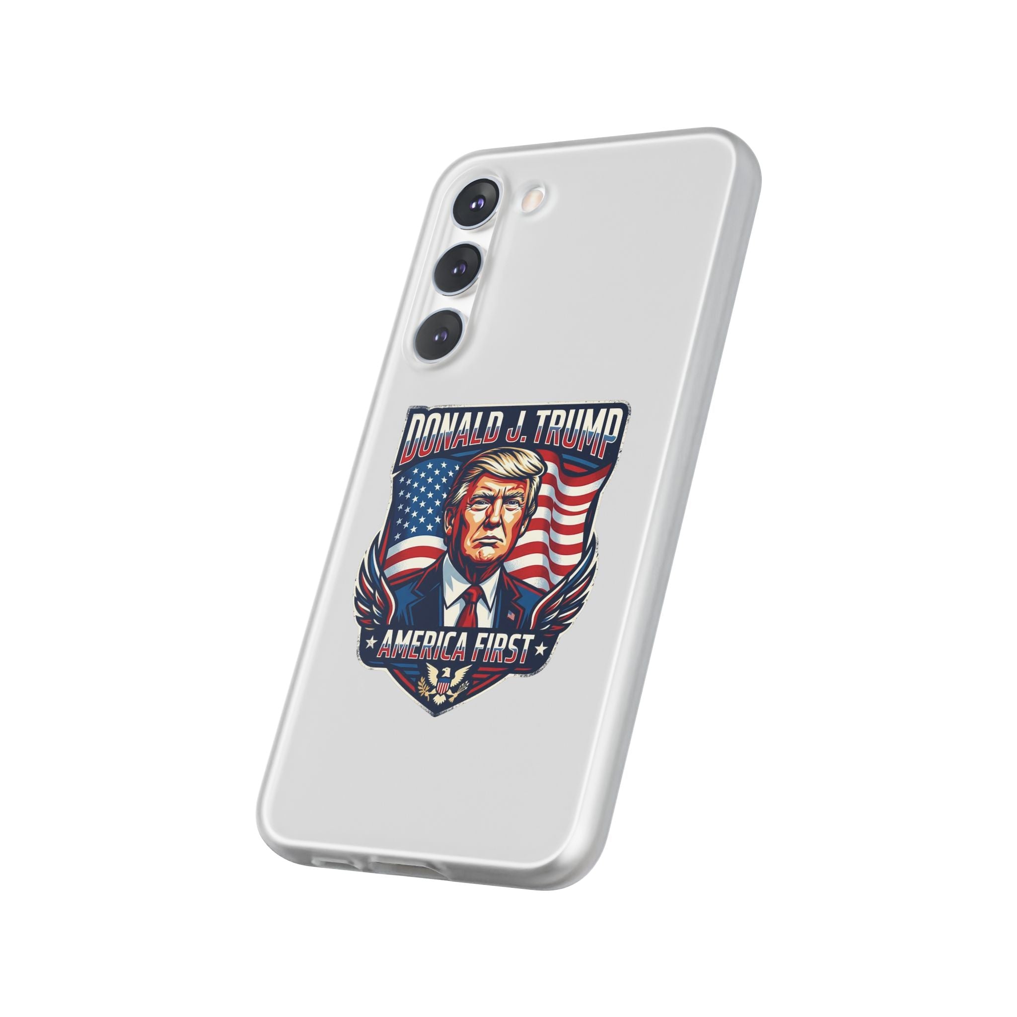 Political Phone Case — 'America First' Patriotic Shield Design