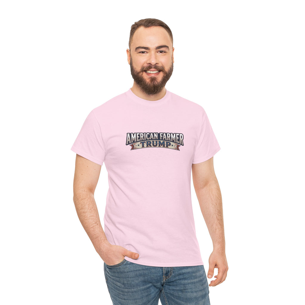 American Farmer Trump T-Shirt – Patriotic Tractor Graphic Tee
