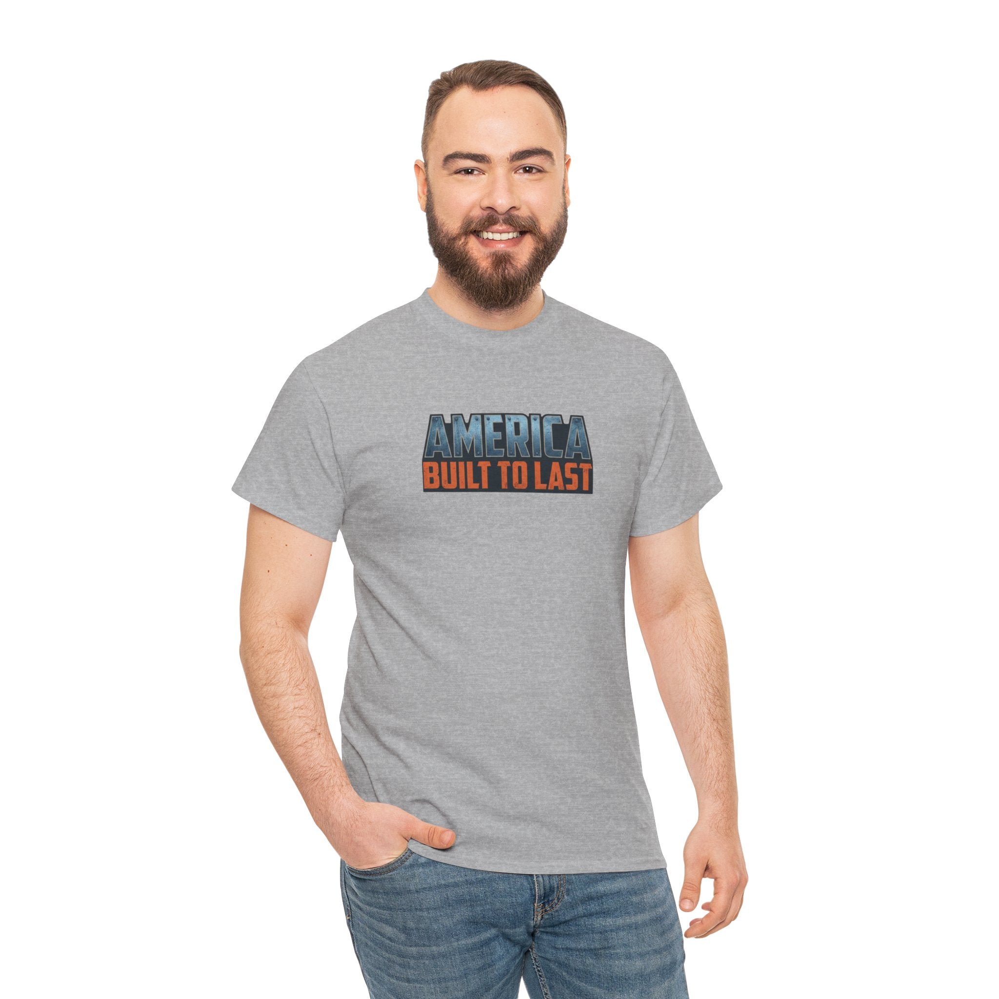 America Built to Last Tee — Trump 2024 Patriotic Graphic T-Shirt