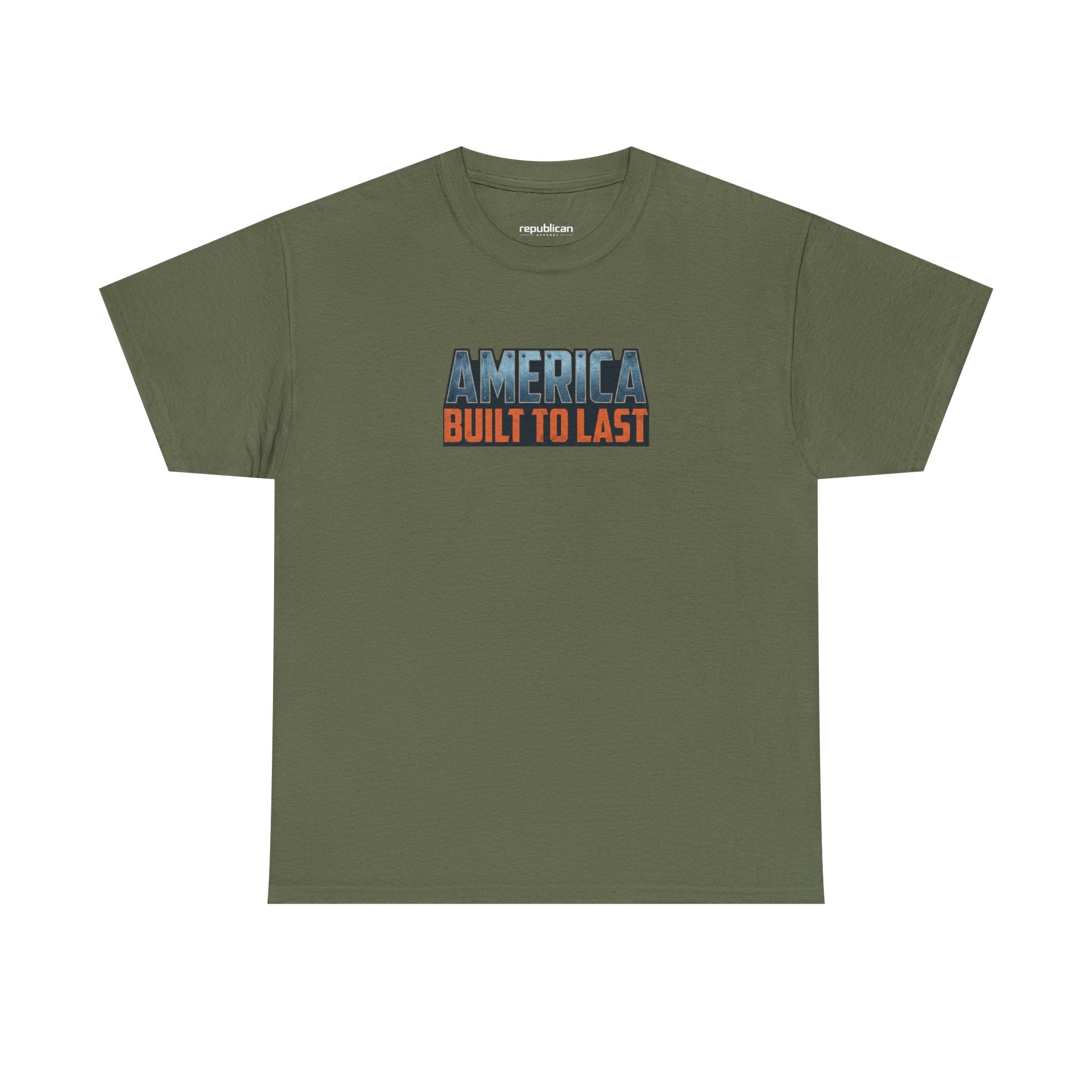 America Built to Last Tee — Trump 2024 Patriotic Graphic T-Shirt