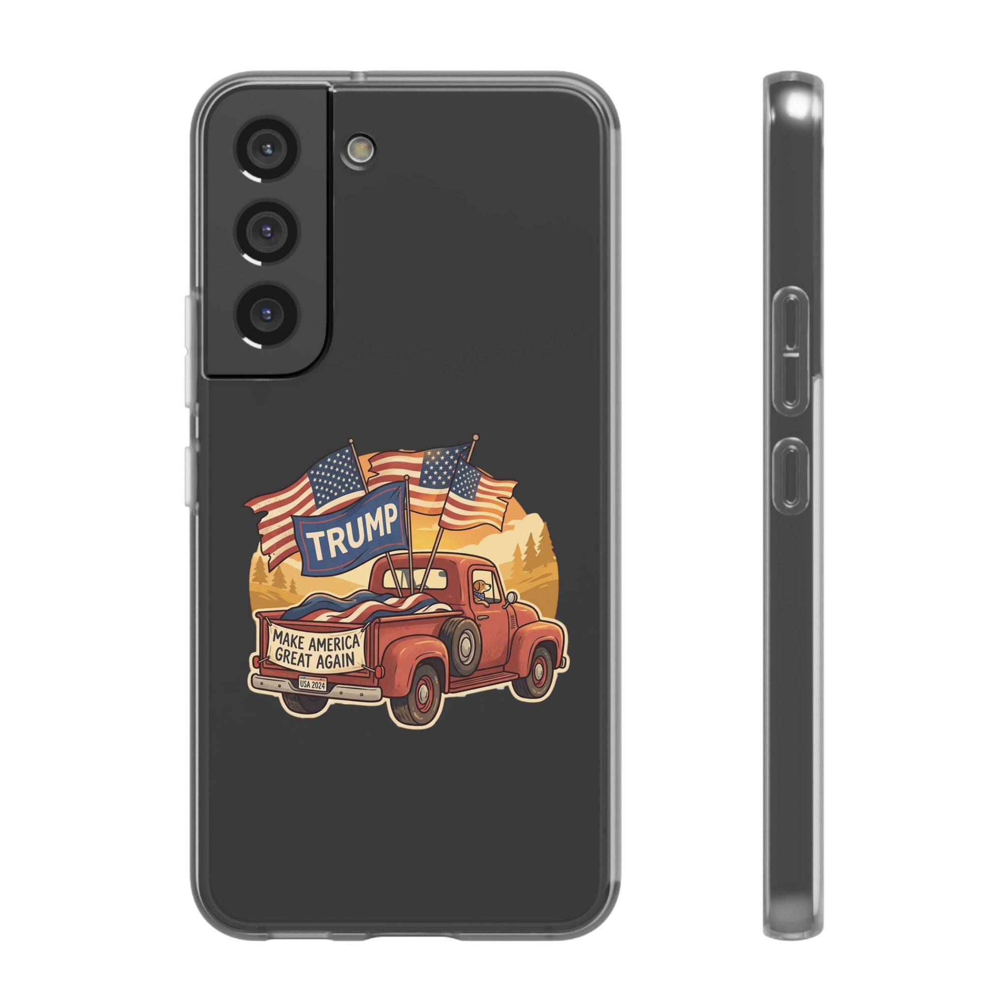 Trump Truck Phone Case — Patriotic MAGA Flag iPhone Case