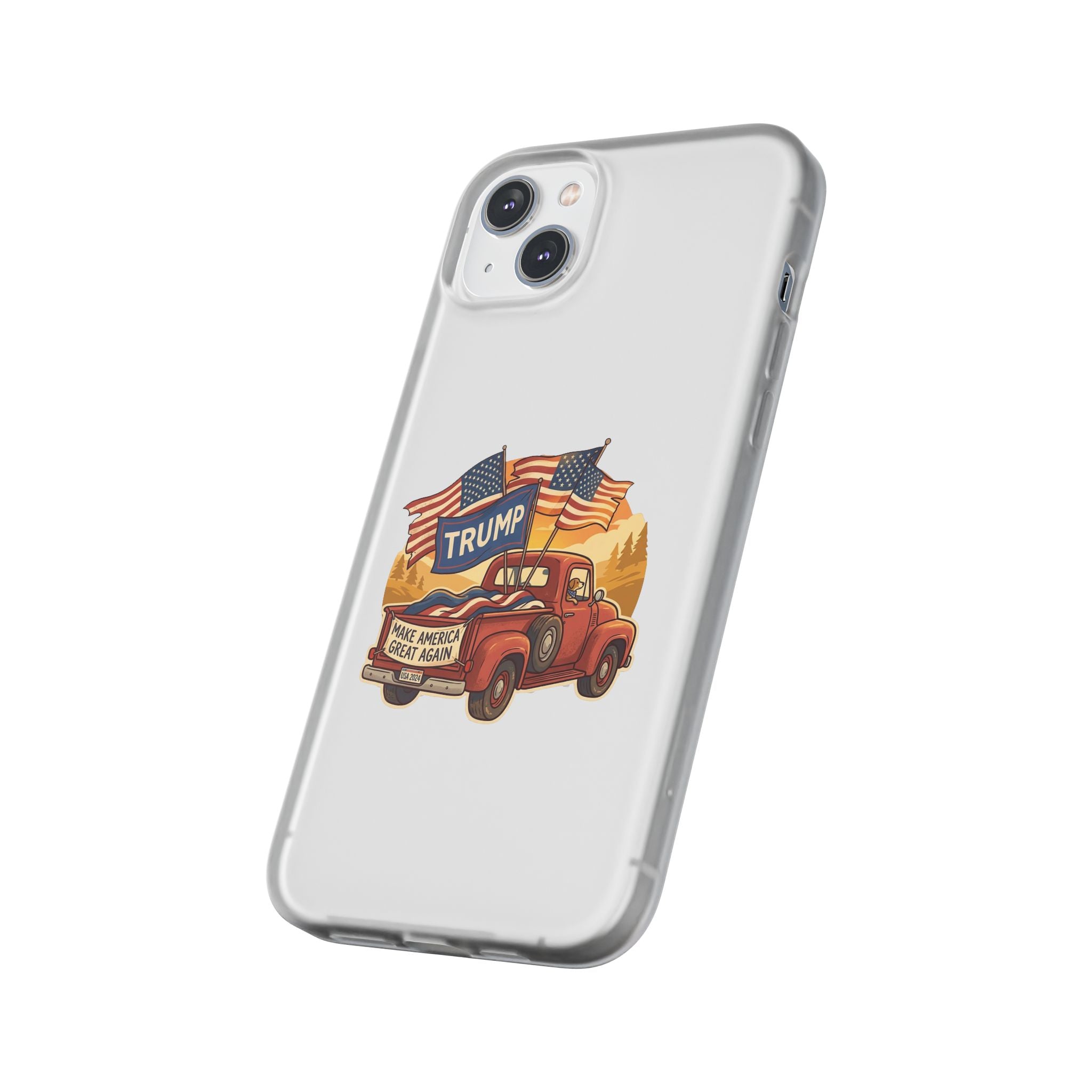 Trump Truck Phone Case — Patriotic MAGA Flag iPhone Case