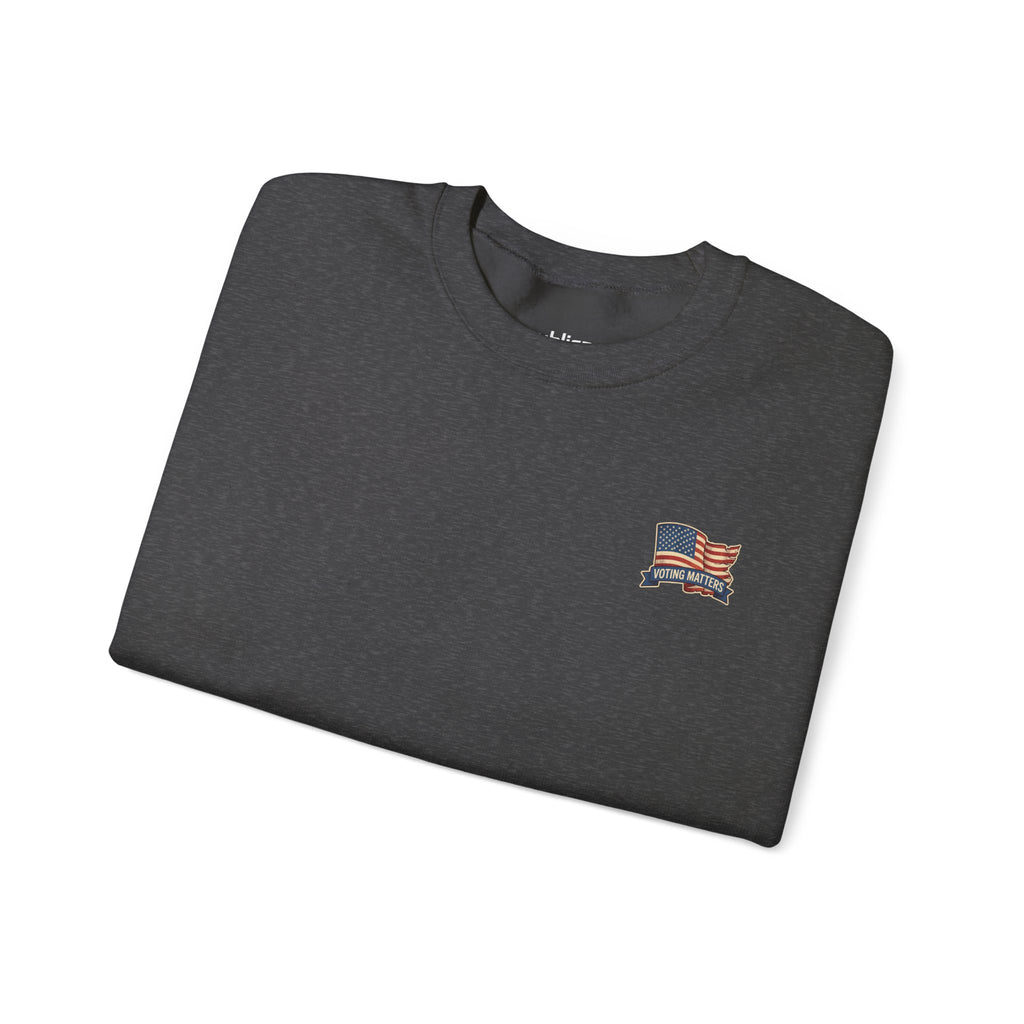 Crewneck Sweatshirt - Vintage Truck with Trump Flags | Make America Great Again Pullover