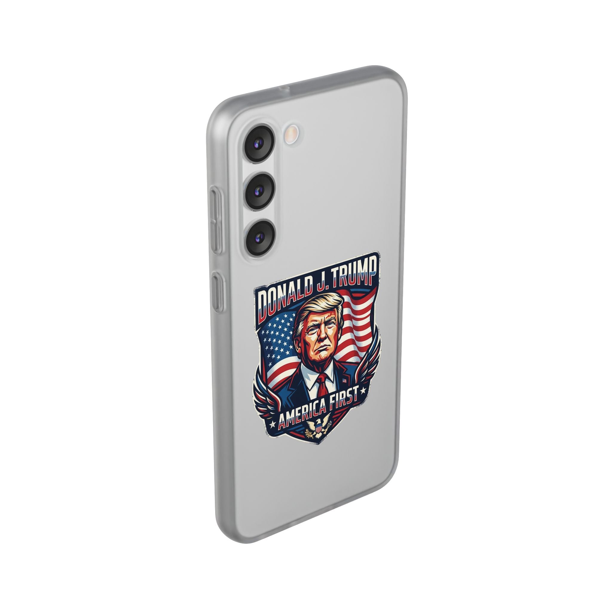 Political Phone Case — 'America First' Patriotic Shield Design