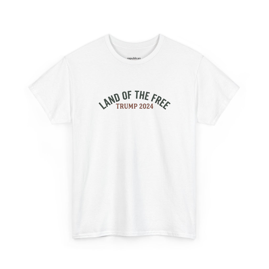 Land of the Free Graphic Tee – Vintage Mountain Campaign Design