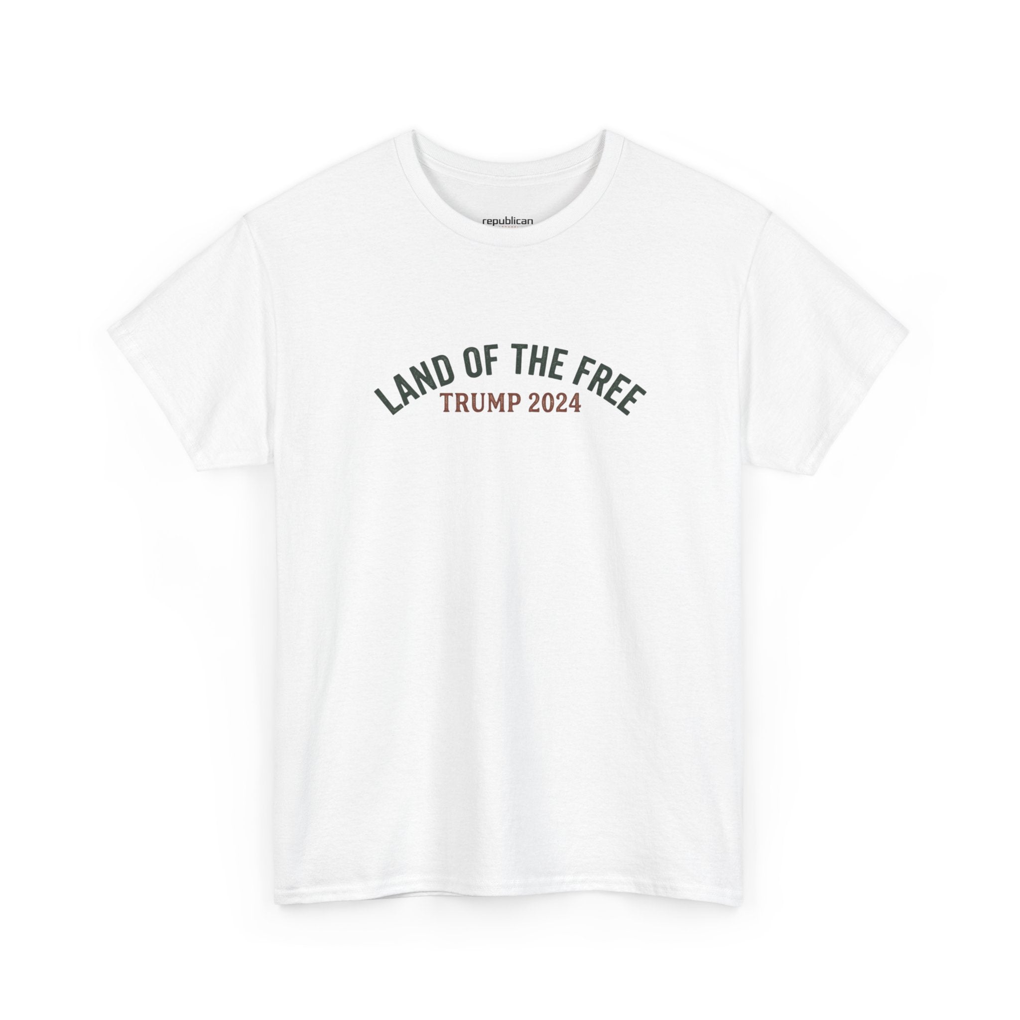 Land of the Free Graphic Tee – Vintage Mountain Campaign Design