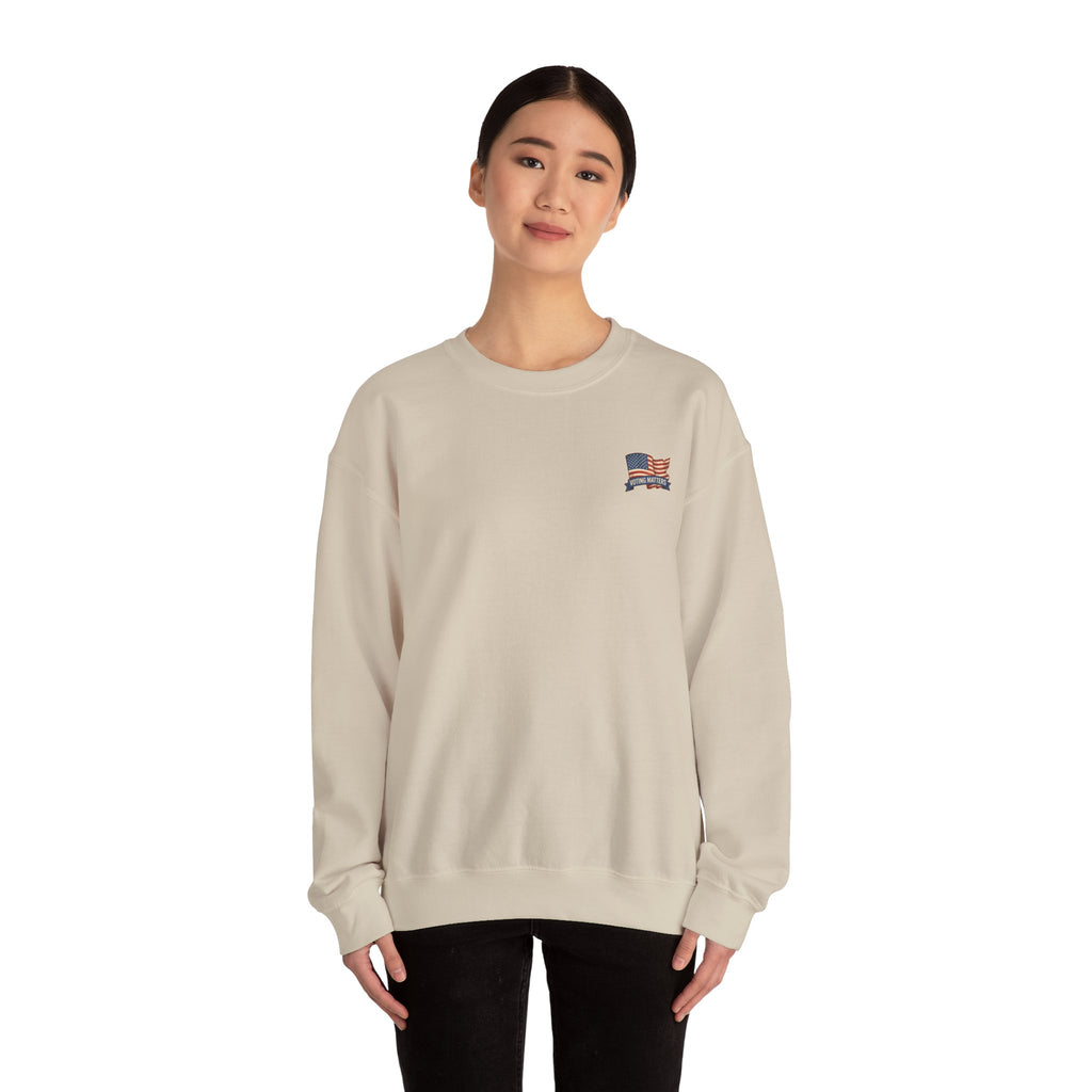Crewneck Sweatshirt - Vintage Truck with Trump Flags | Make America Great Again Pullover