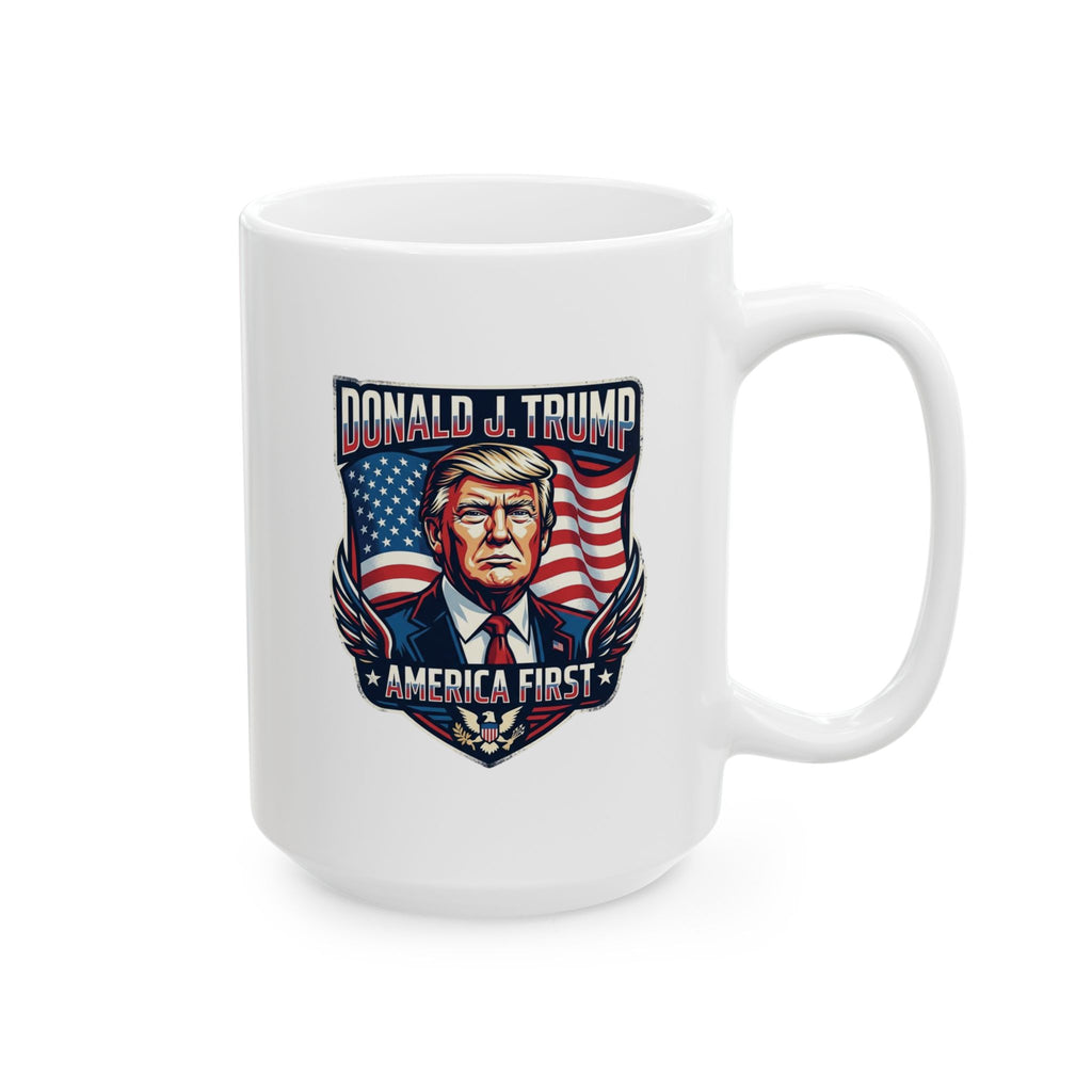 Patriotic Eagle Ceramic Mug – American Flag USA Pride Coffee Cup (11oz/15oz)
