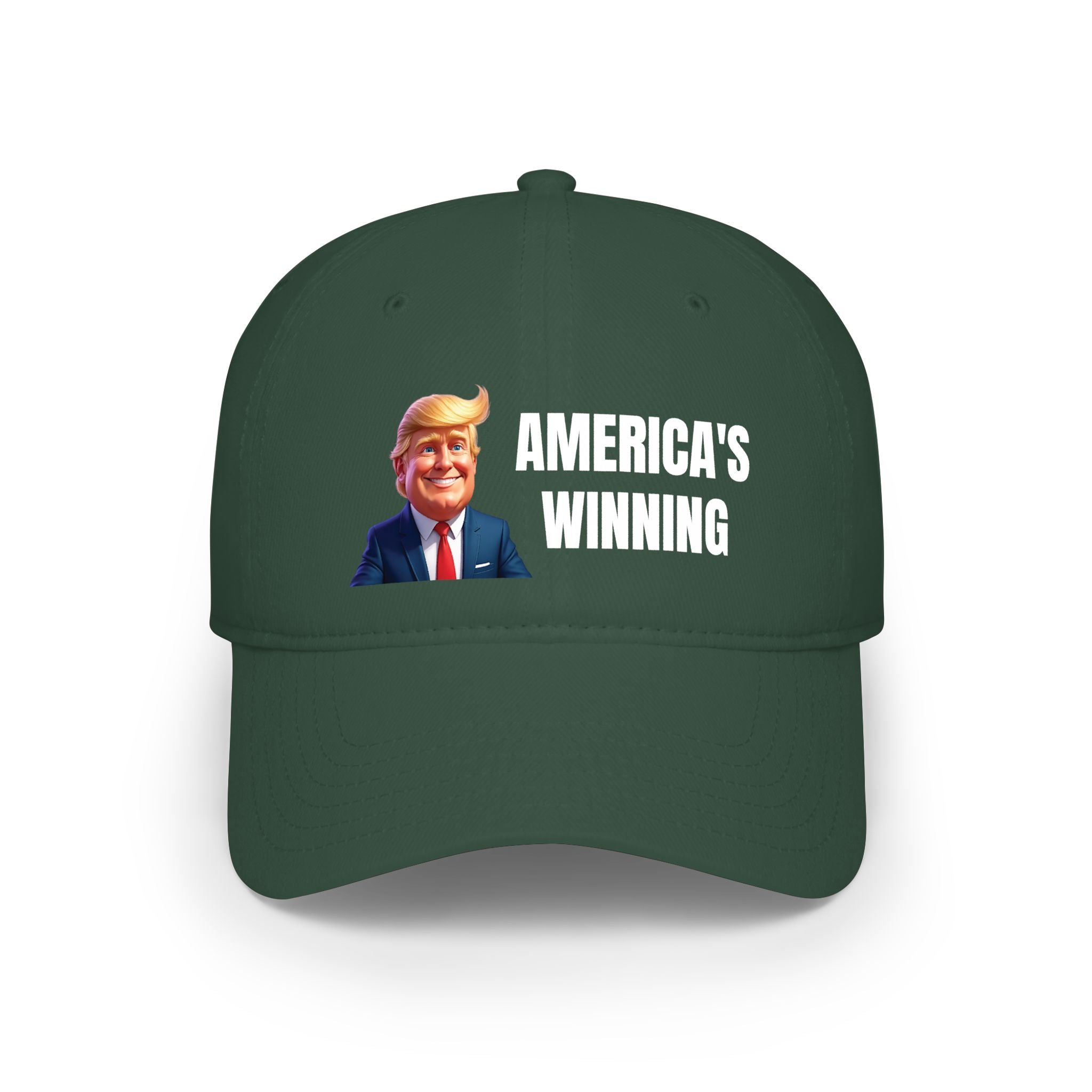 America's Winning Baseball Cap — Patriotic Trump Red Low Profile Hat