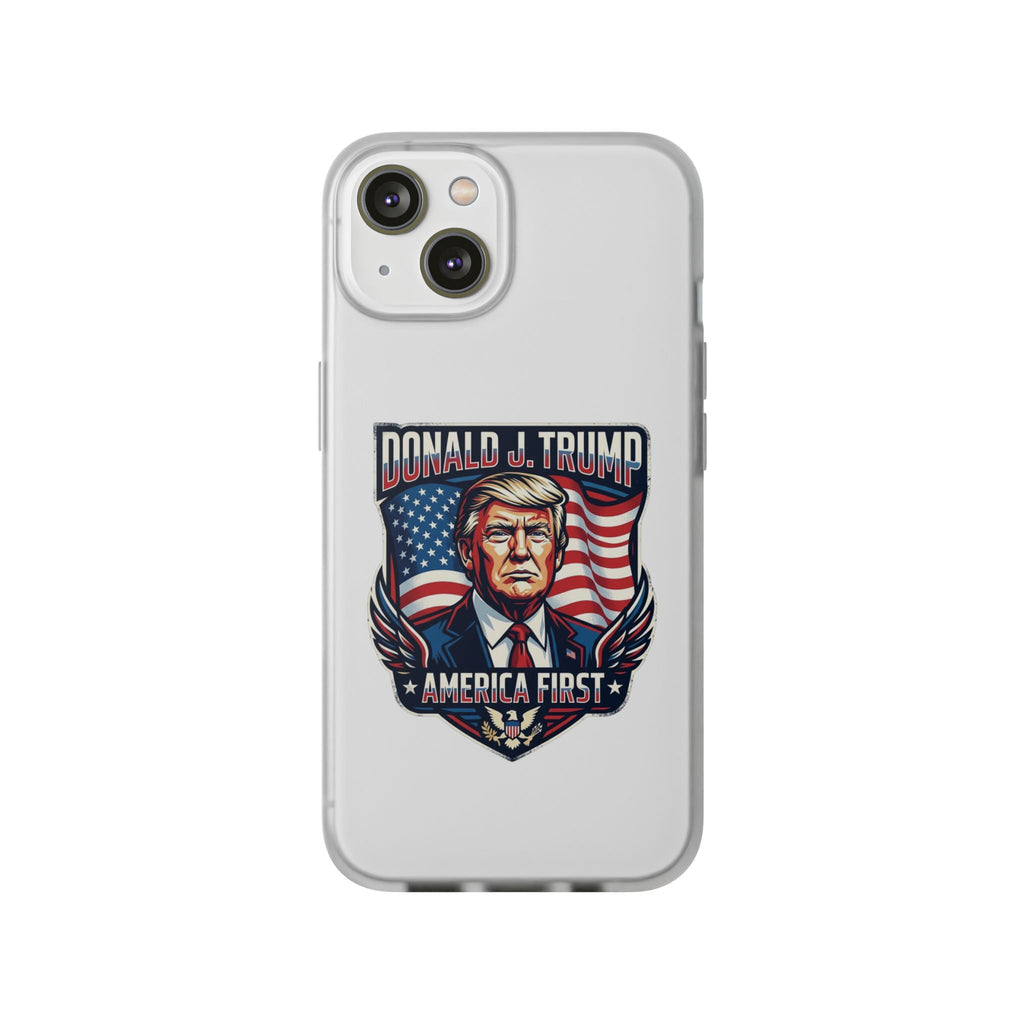 Political Phone Case — 'America First' Patriotic Shield Design