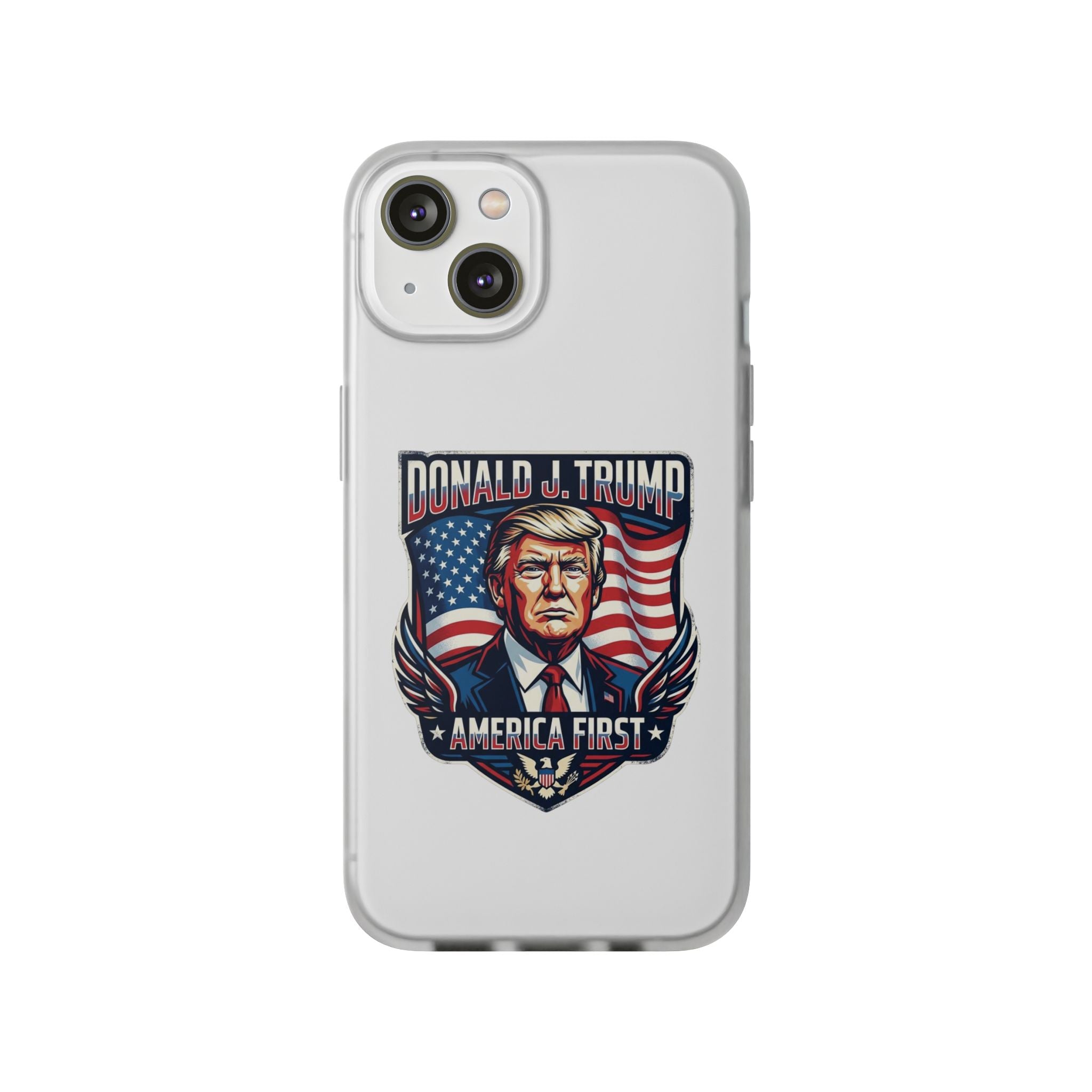 Political Phone Case — 'America First' Patriotic Shield Design