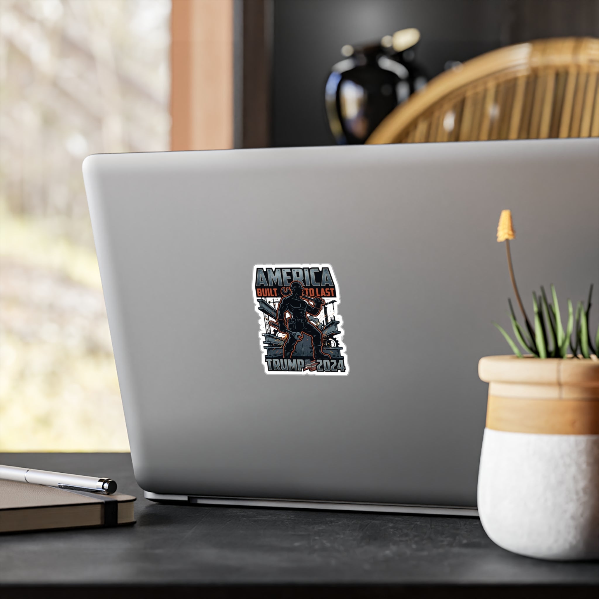 Trump 2024 Sticker – "America Built to Last" Vinyl Decal
