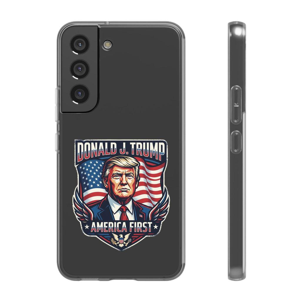 Political Phone Case — 'America First' Patriotic Shield Design