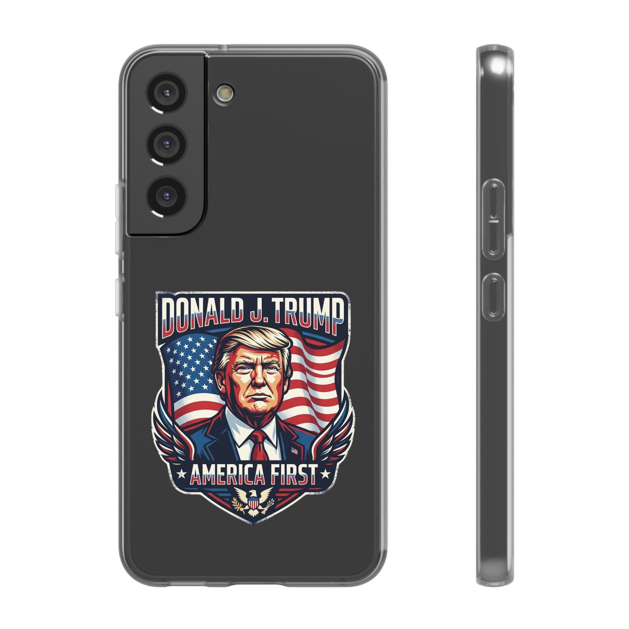 Political Phone Case — 'America First' Patriotic Shield Design