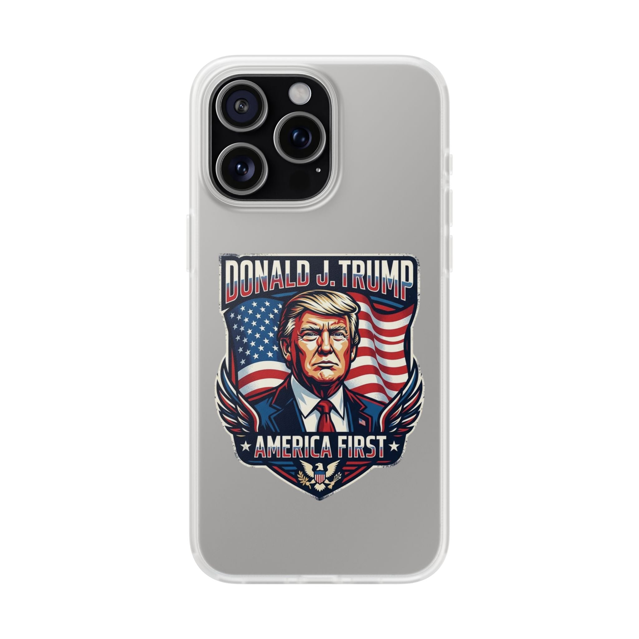 Political Phone Case — 'America First' Patriotic Shield Design