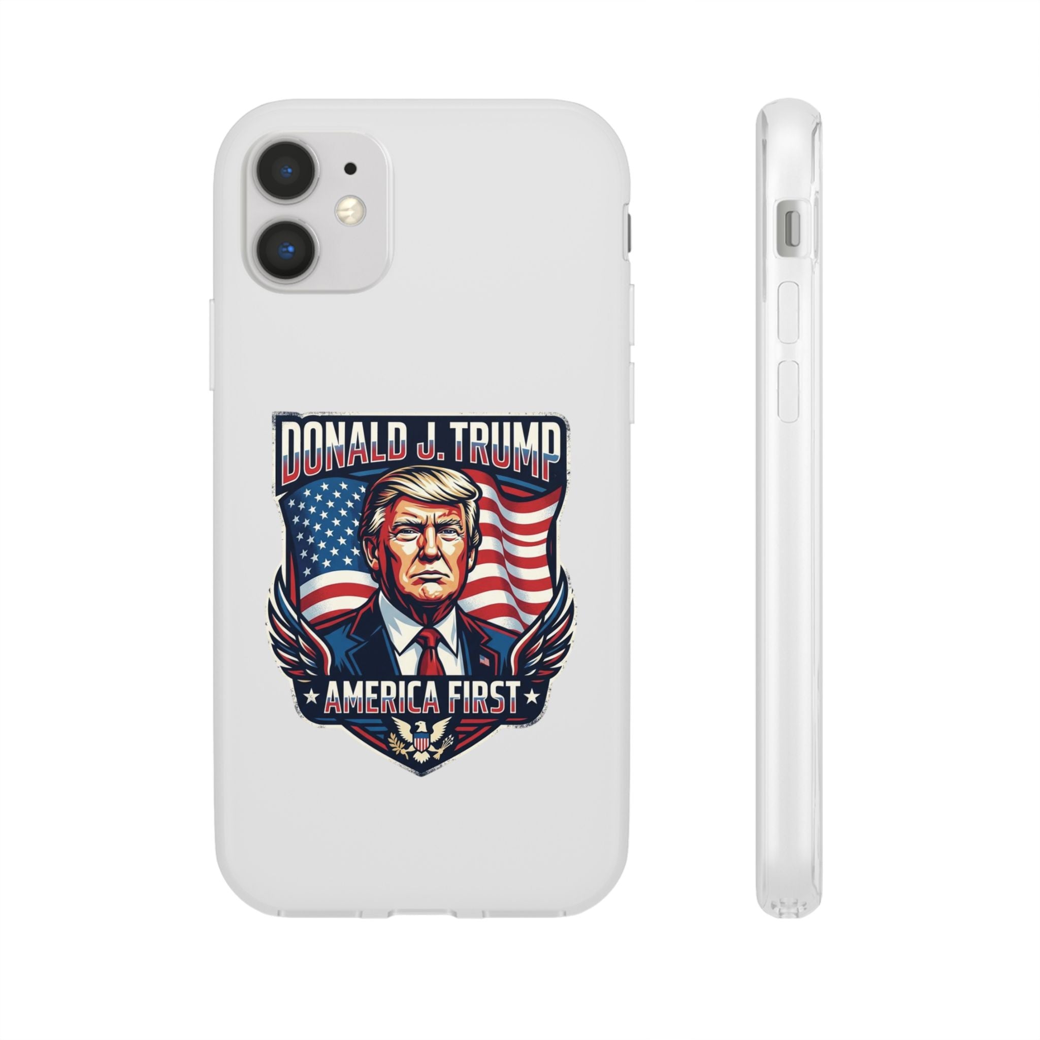 Political Phone Case — 'America First' Patriotic Shield Design