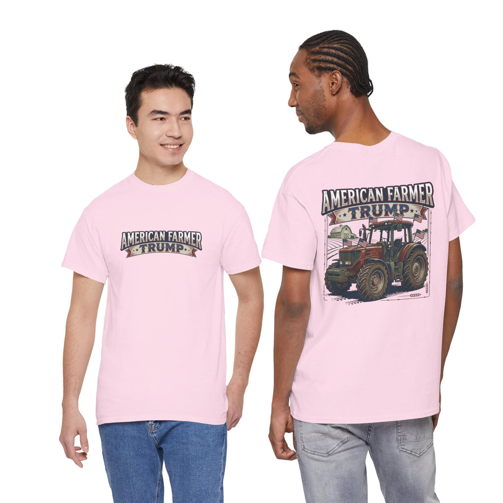 American Farmer Trump T-Shirt – Patriotic Tractor Graphic Tee