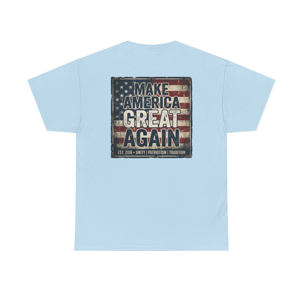 Make America Great Again T‑Shirt — Vintage Flag Patriotic Tee