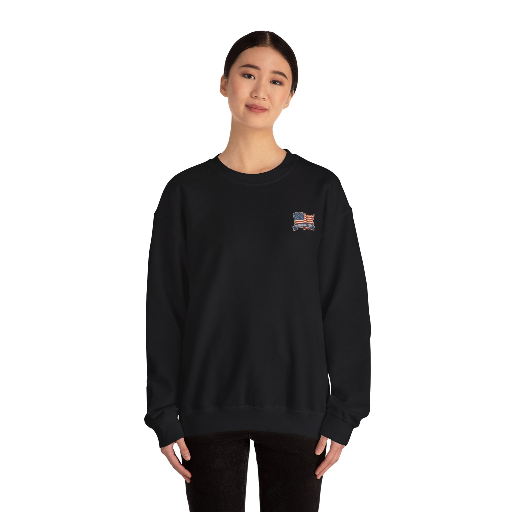 Crewneck Sweatshirt - Vintage Truck with Trump Flags | Make America Great Again Pullover