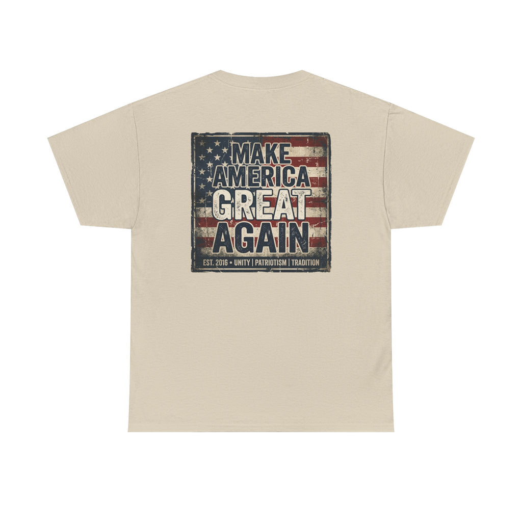 Make America Great Again T‑Shirt — Vintage Flag Patriotic Tee