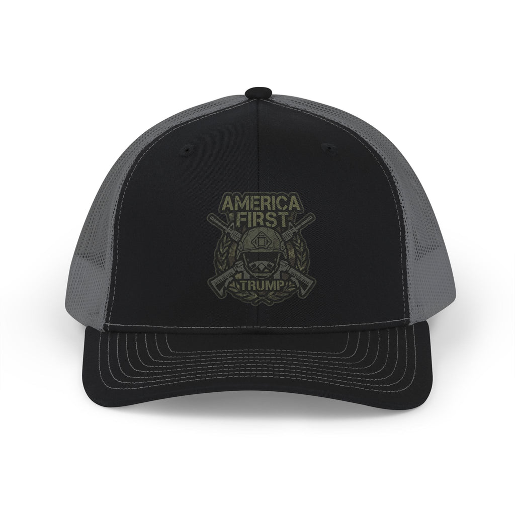 America First Trucker Cap – Patriotic 'America First' Mesh Snapback