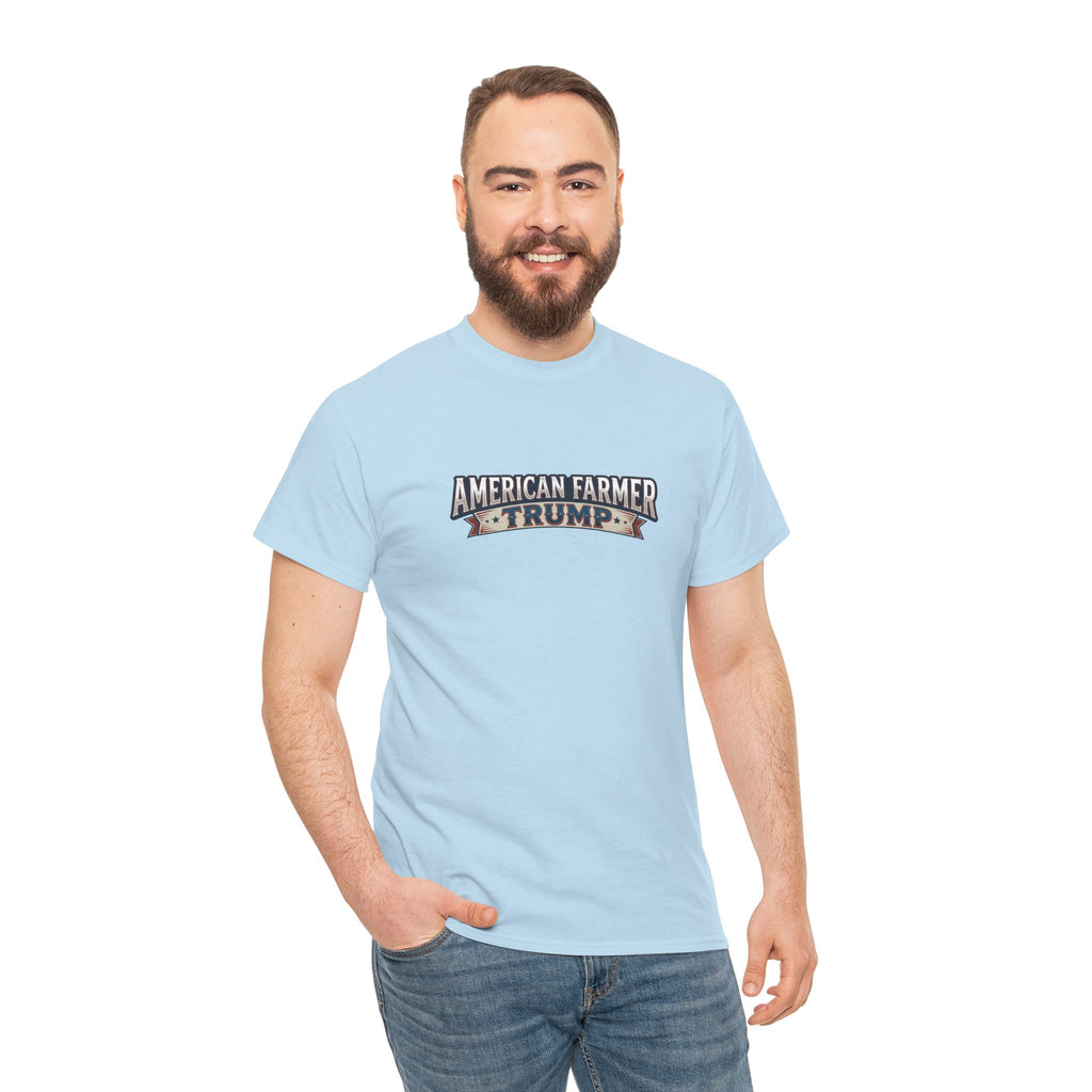 American Farmer Trump T-Shirt – Patriotic Tractor Graphic Tee