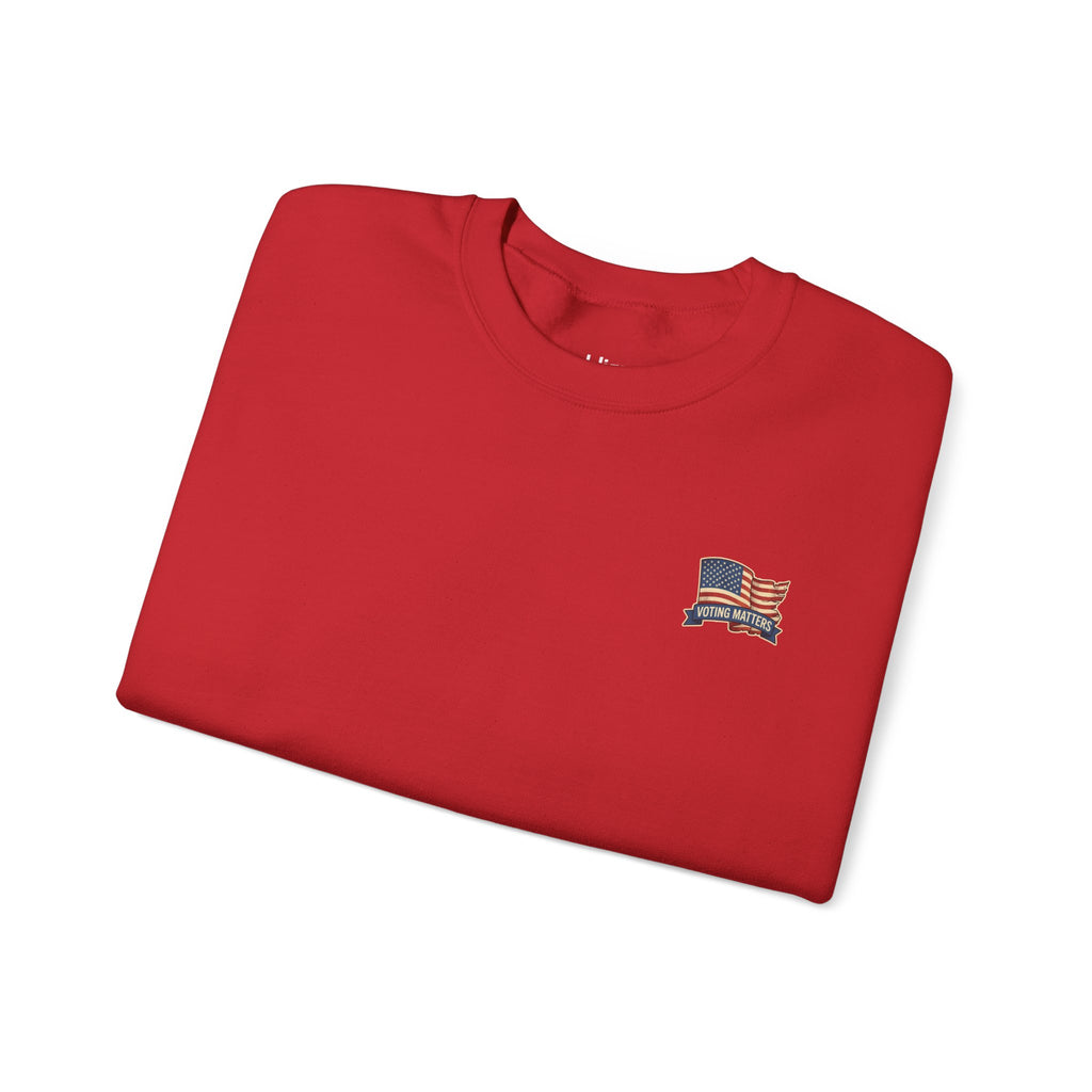 Crewneck Sweatshirt - Vintage Truck with Trump Flags | Make America Great Again Pullover