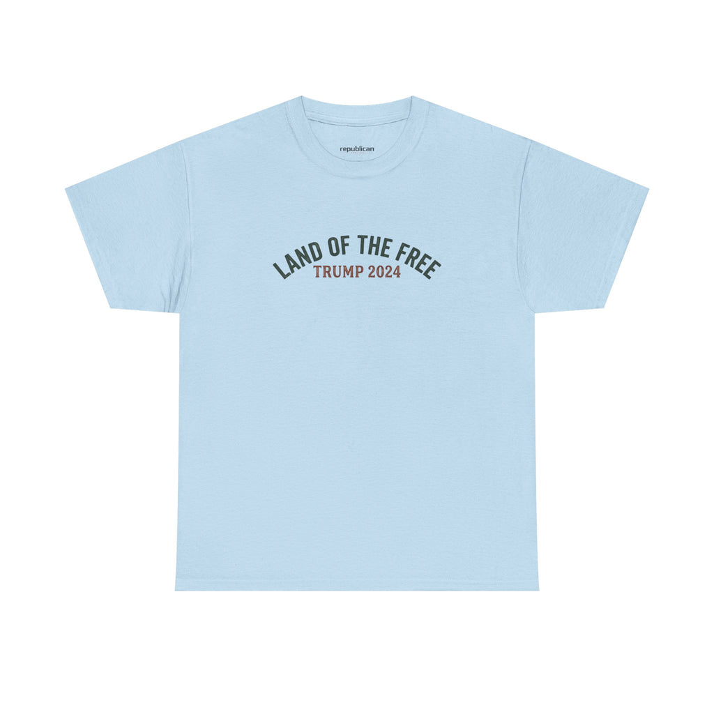 Land of the Free Graphic Tee – Vintage Mountain Campaign Design