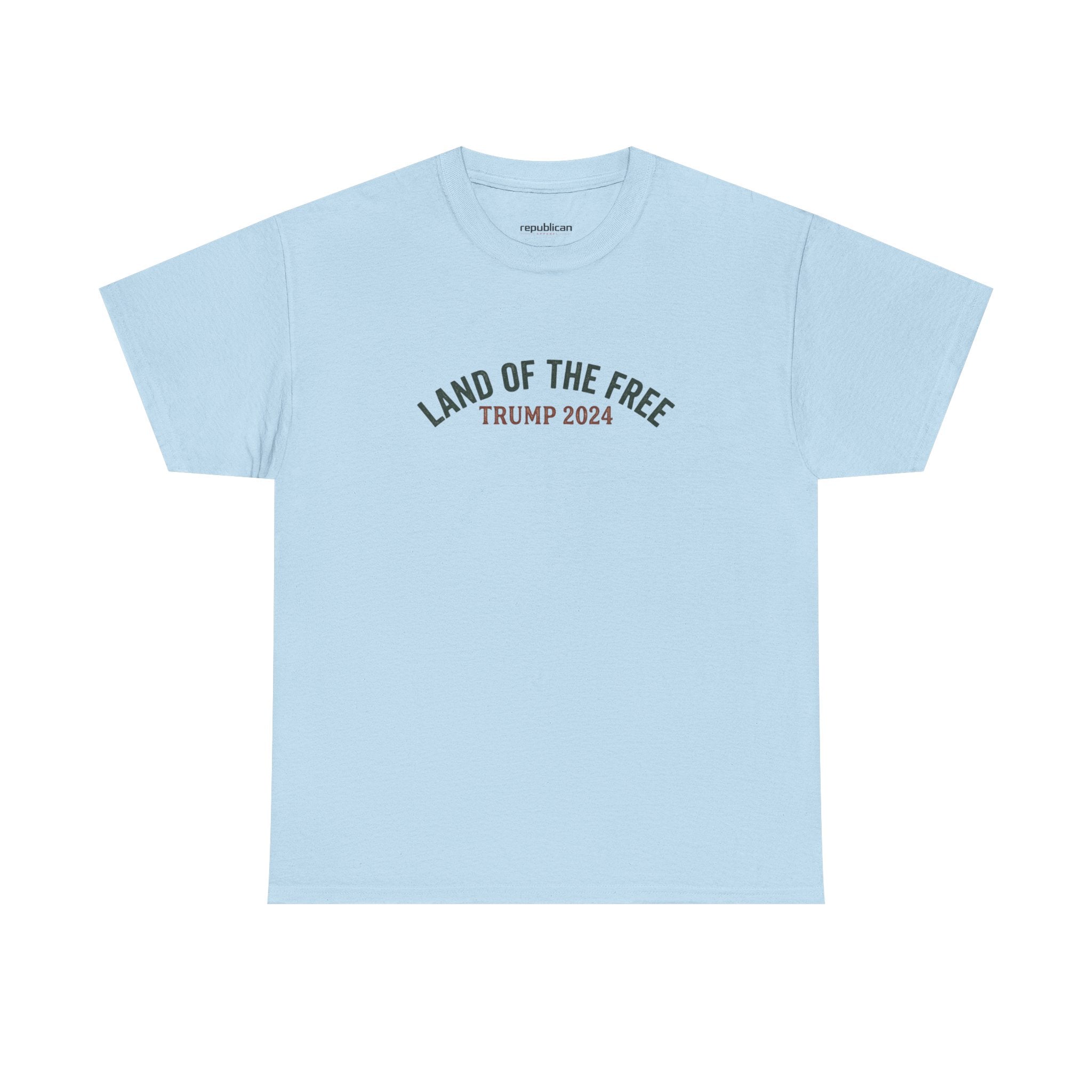 Land of the Free Graphic Tee – Vintage Mountain Campaign Design