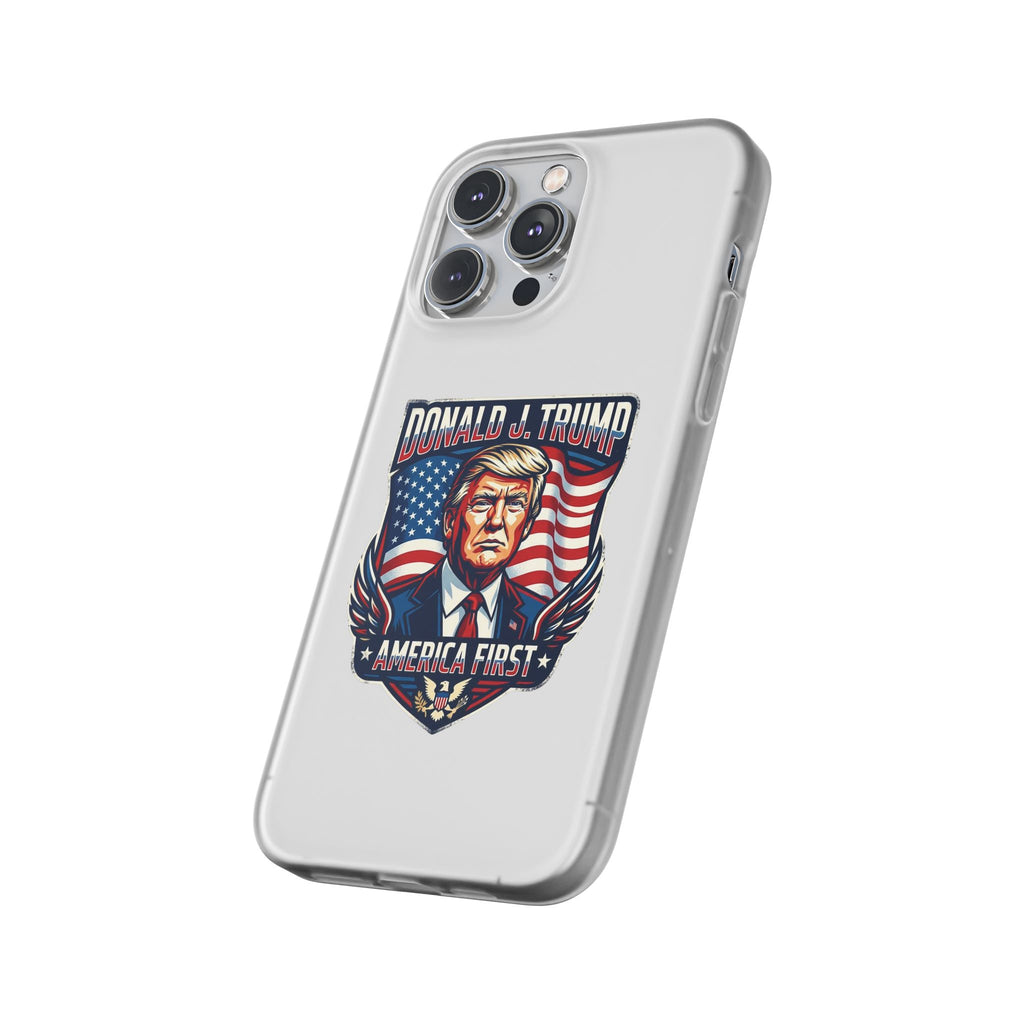 Political Phone Case — 'America First' Patriotic Shield Design