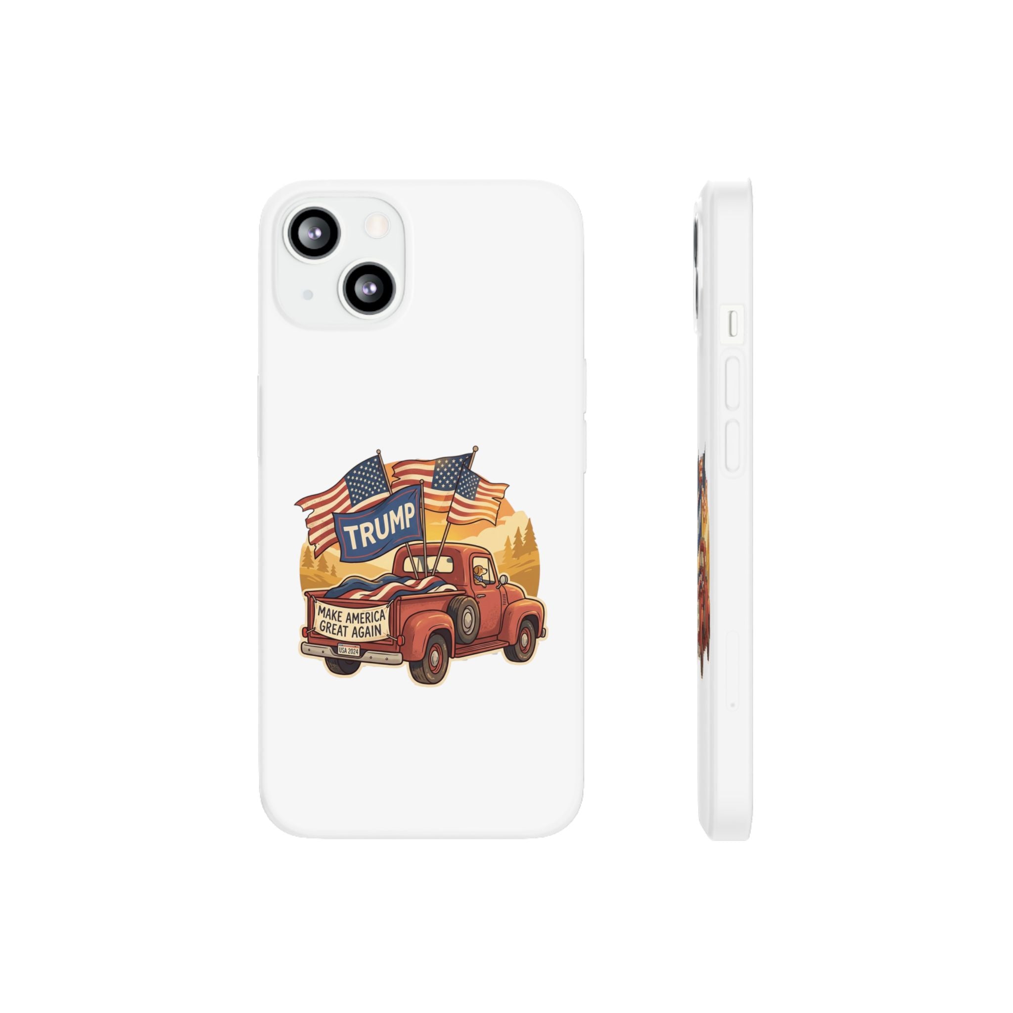 Trump Truck Phone Case — Patriotic MAGA Flag iPhone Case