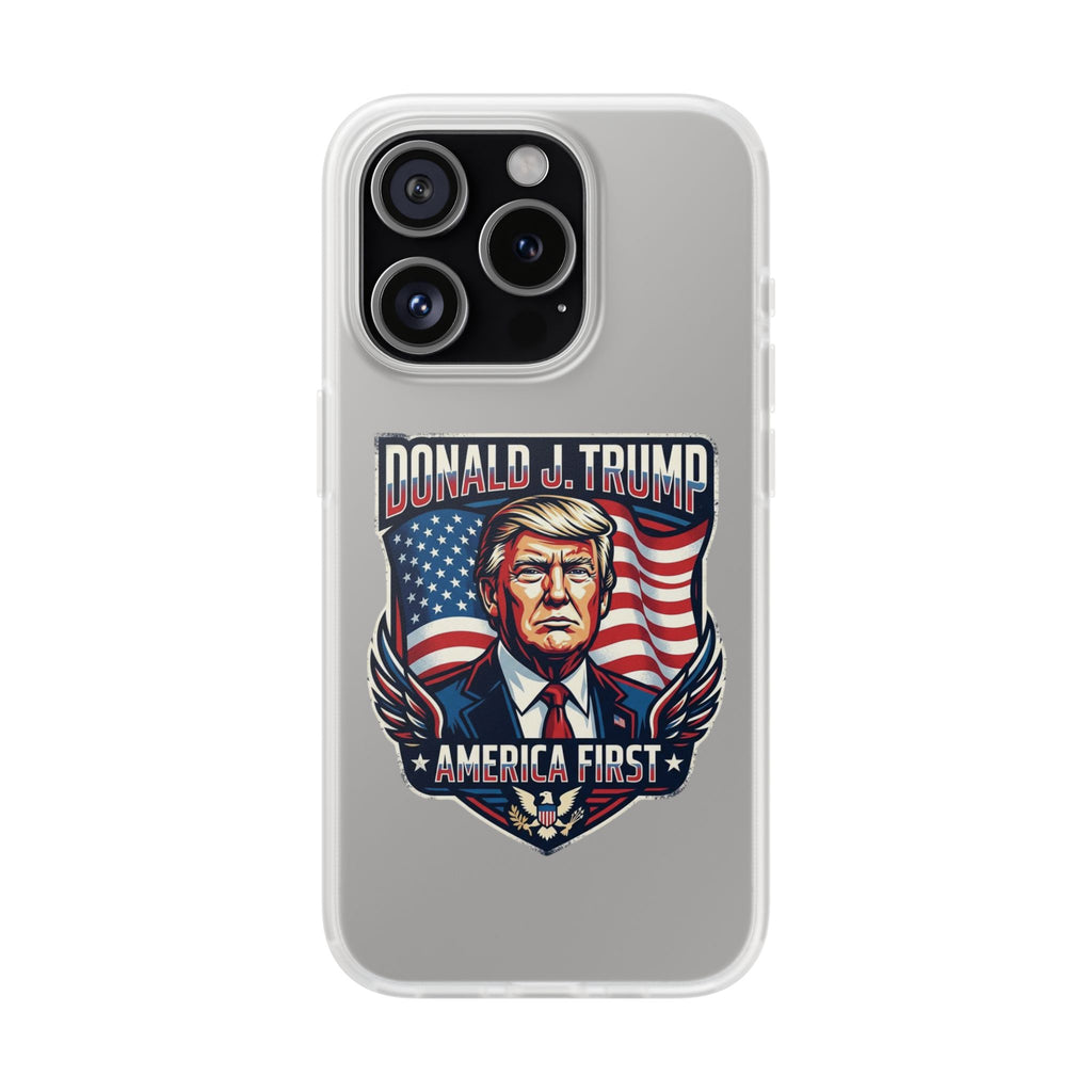 Political Phone Case — 'America First' Patriotic Shield Design