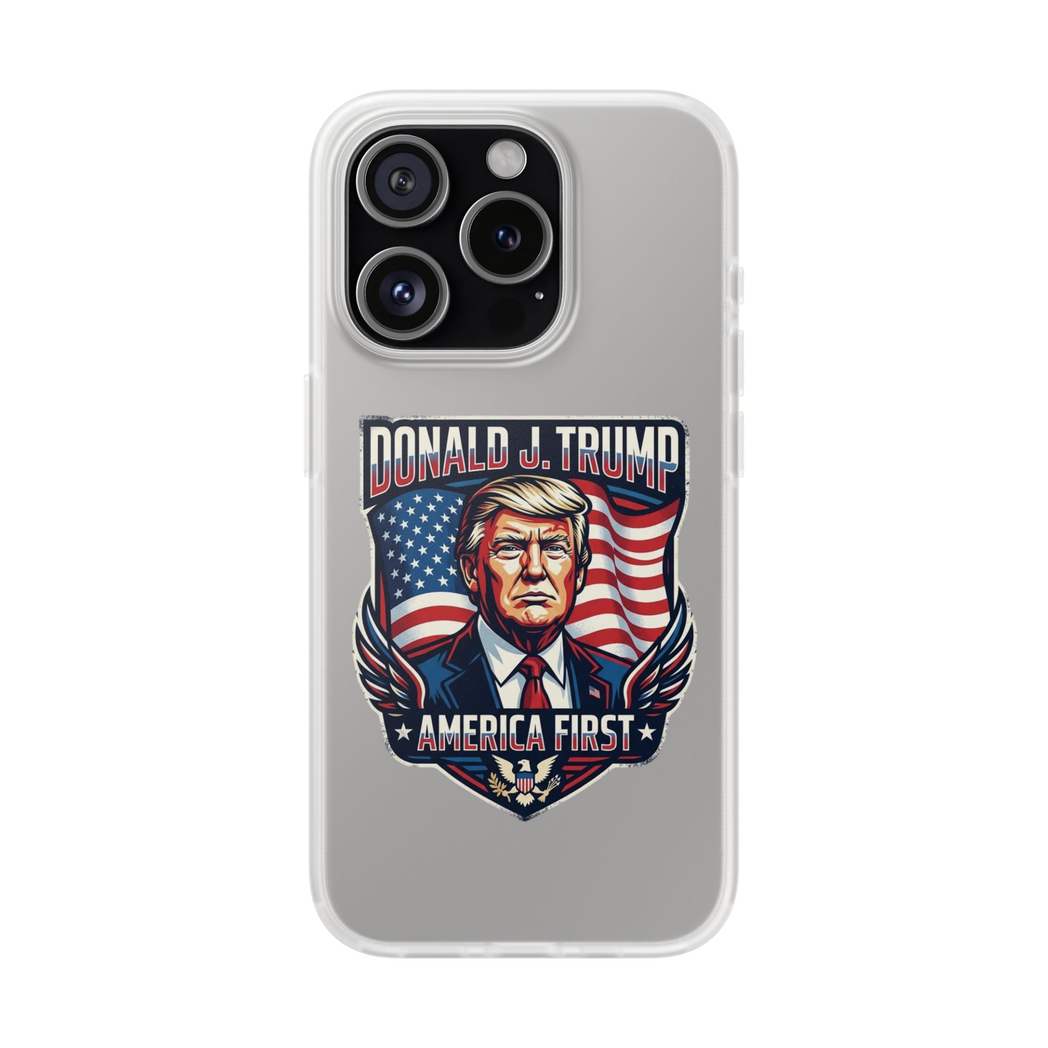 Political Phone Case — 'America First' Patriotic Shield Design