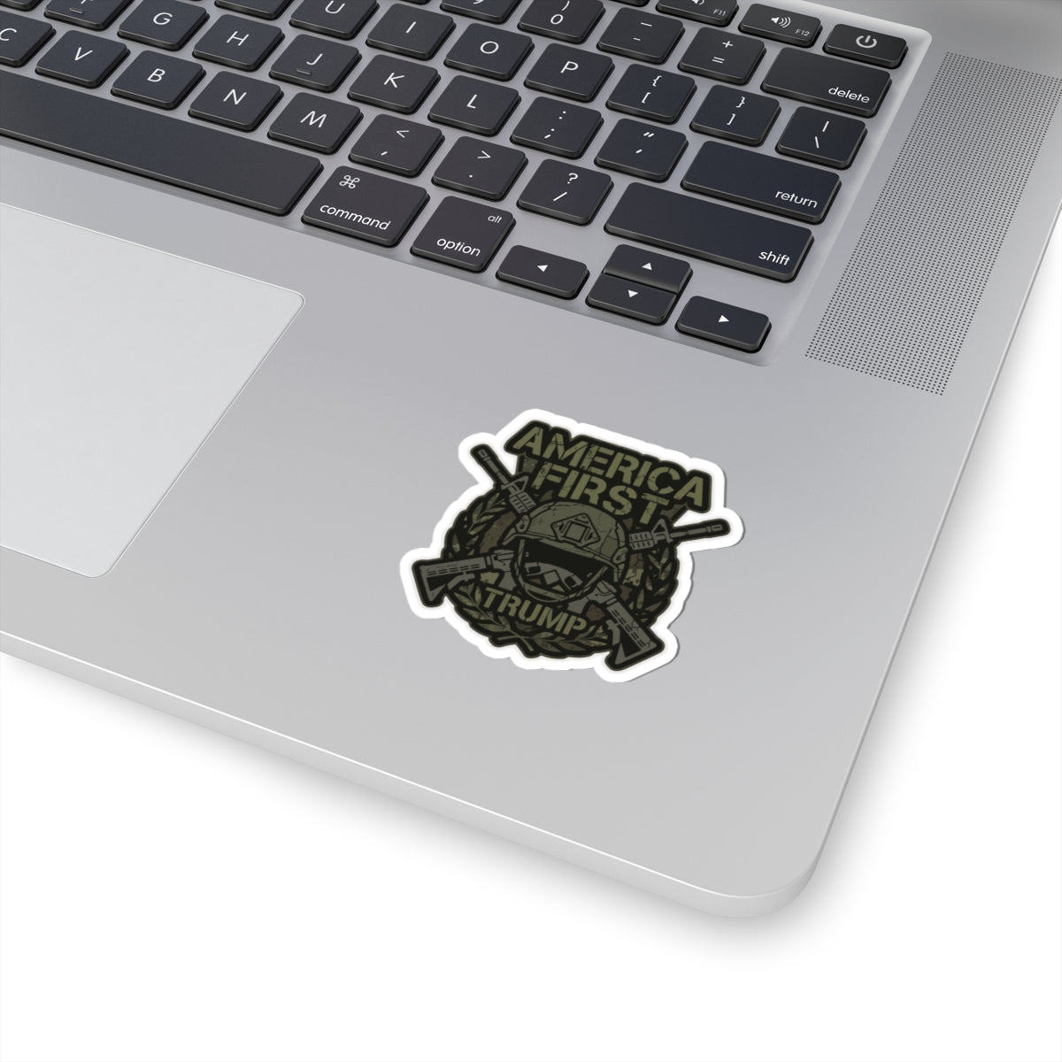 America First Trump Military-Style Kiss-Cut Sticker
