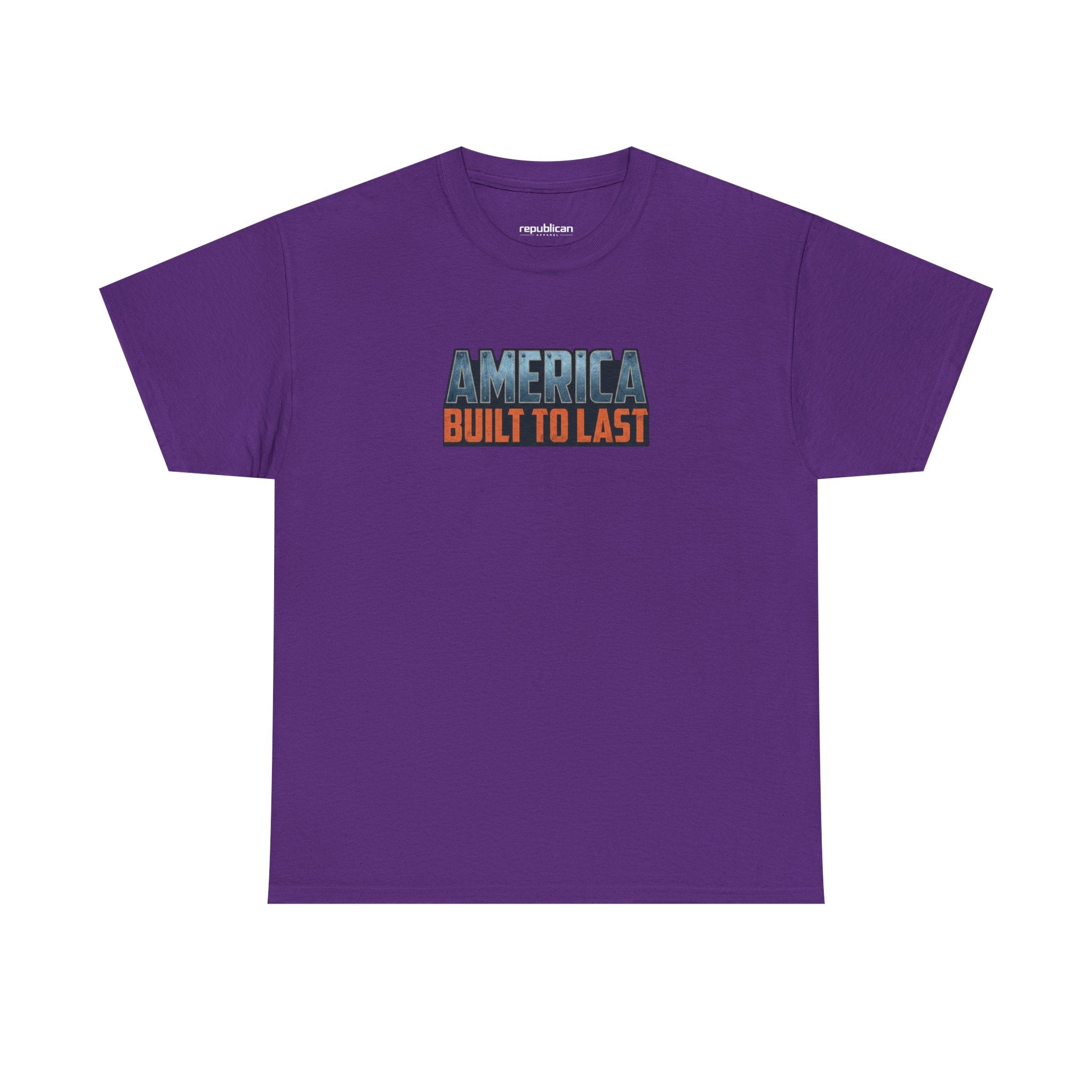 America Built to Last Tee — Trump 2024 Patriotic Graphic T-Shirt
