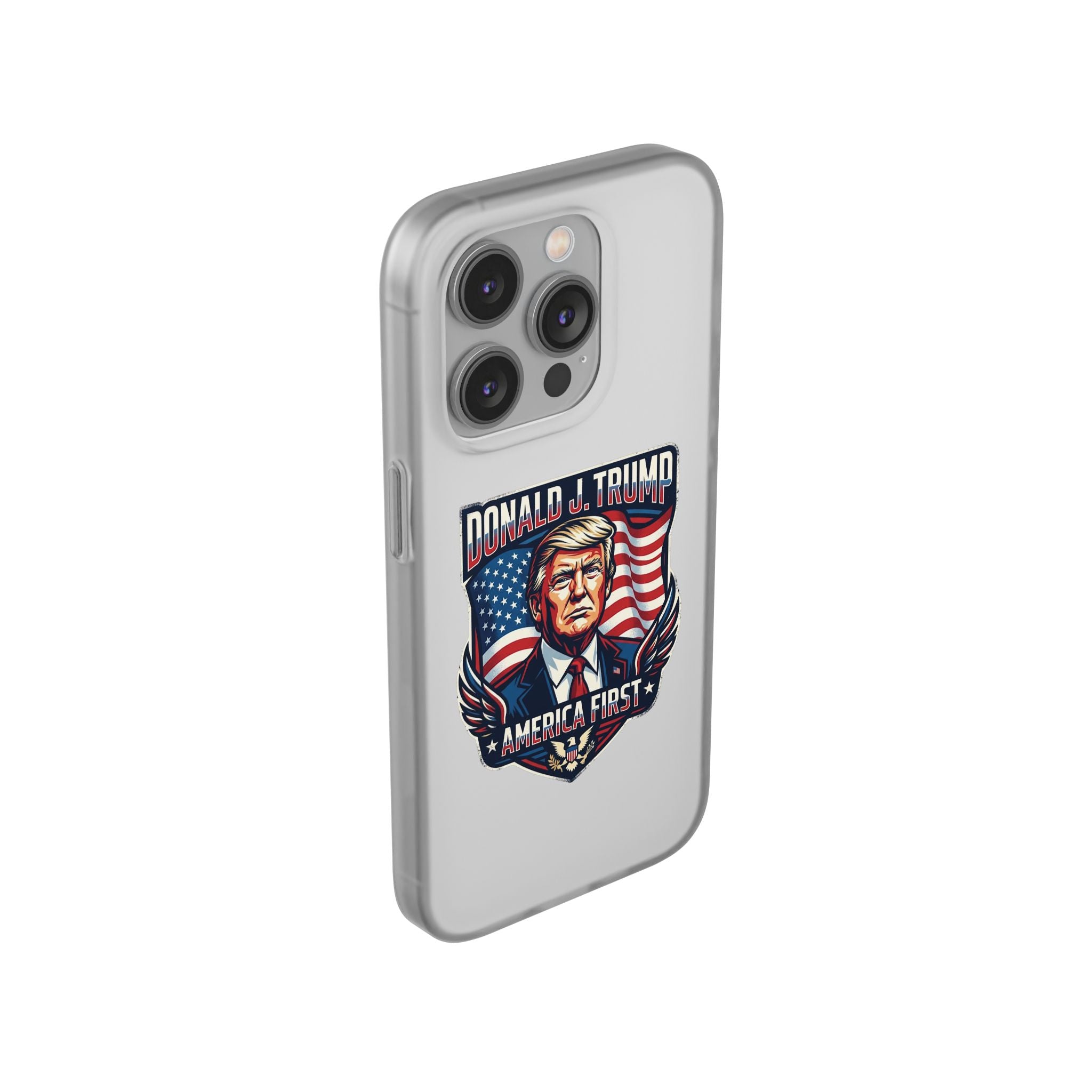 Political Phone Case — 'America First' Patriotic Shield Design