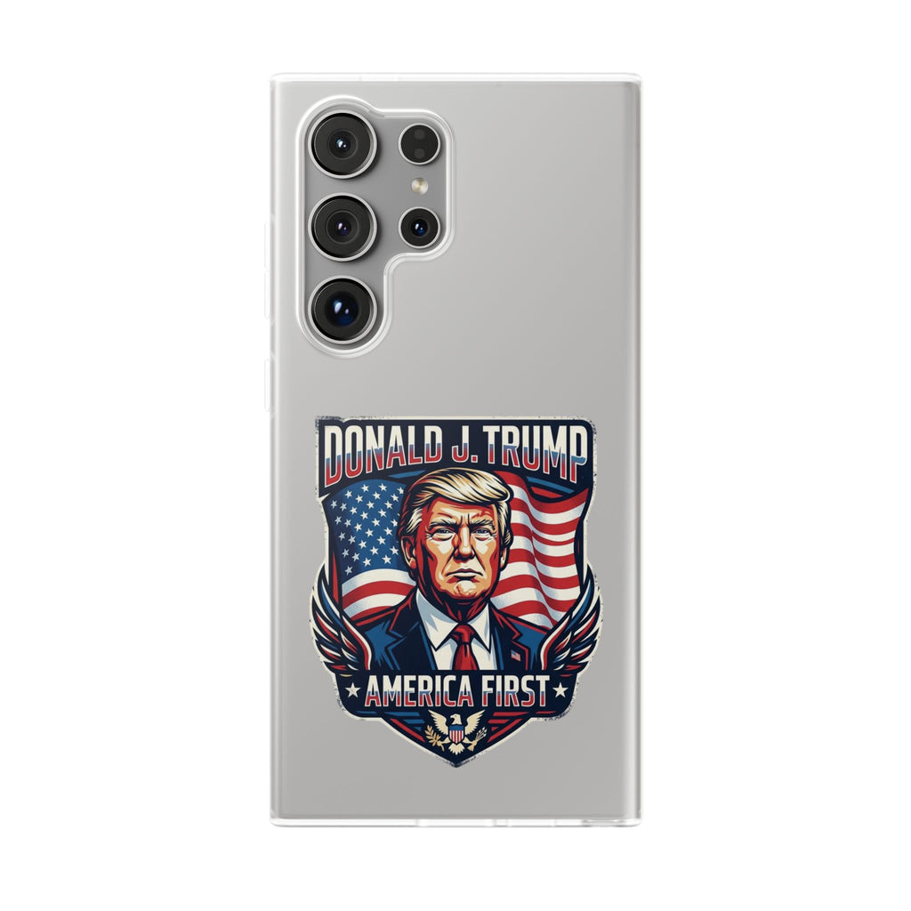Political Phone Case — 'America First' Patriotic Shield Design