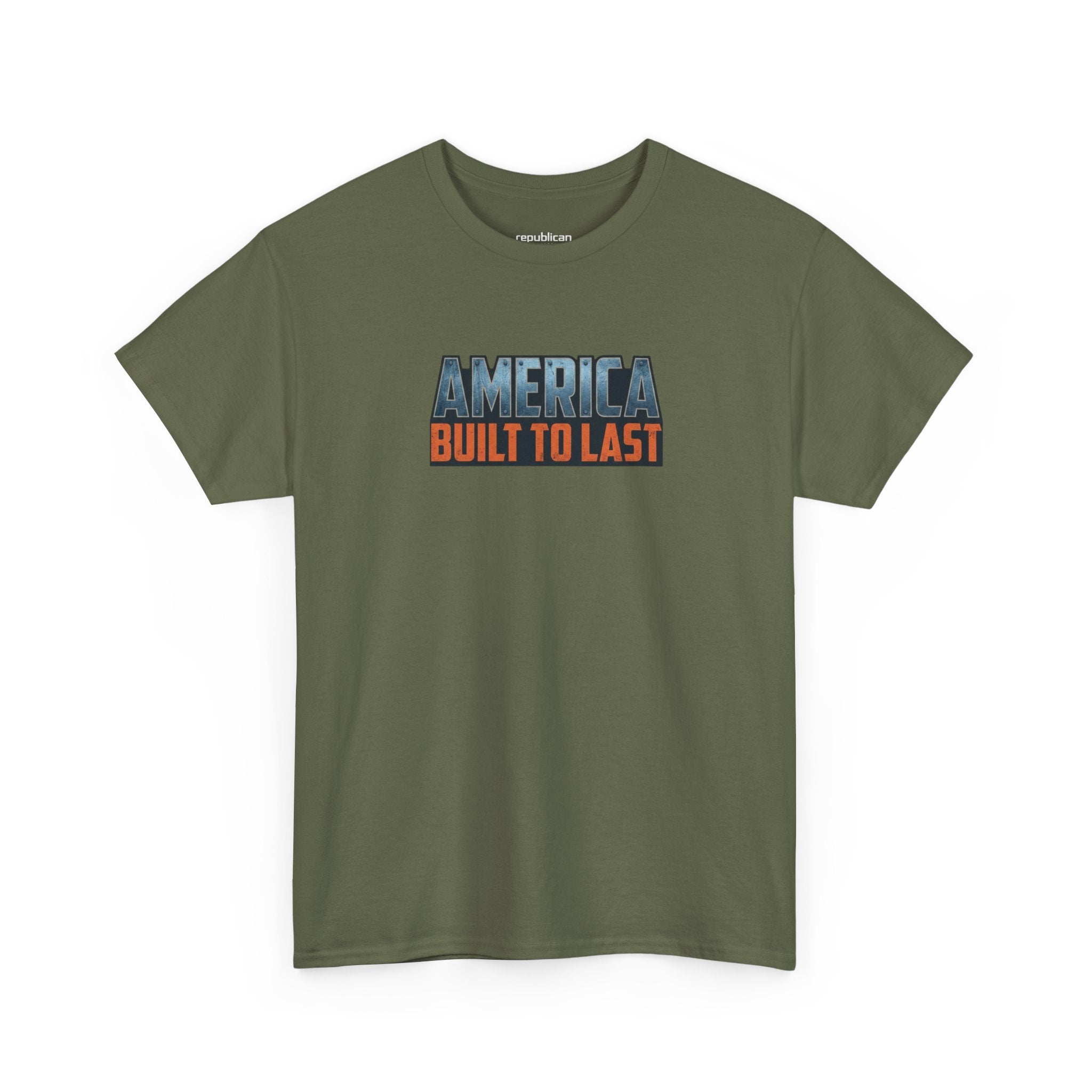 America Built to Last Tee — Trump 2024 Patriotic Graphic T-Shirt