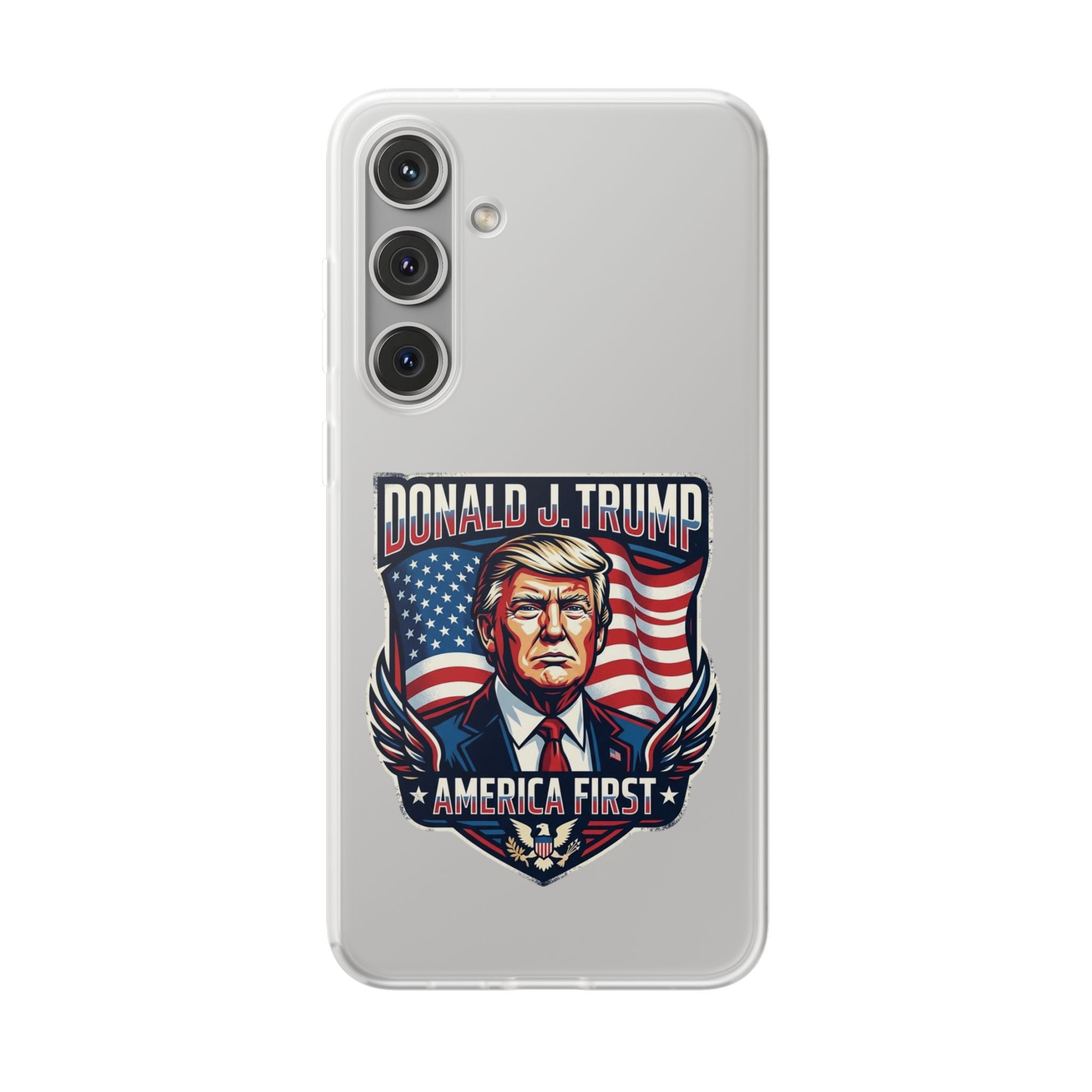 Political Phone Case — 'America First' Patriotic Shield Design