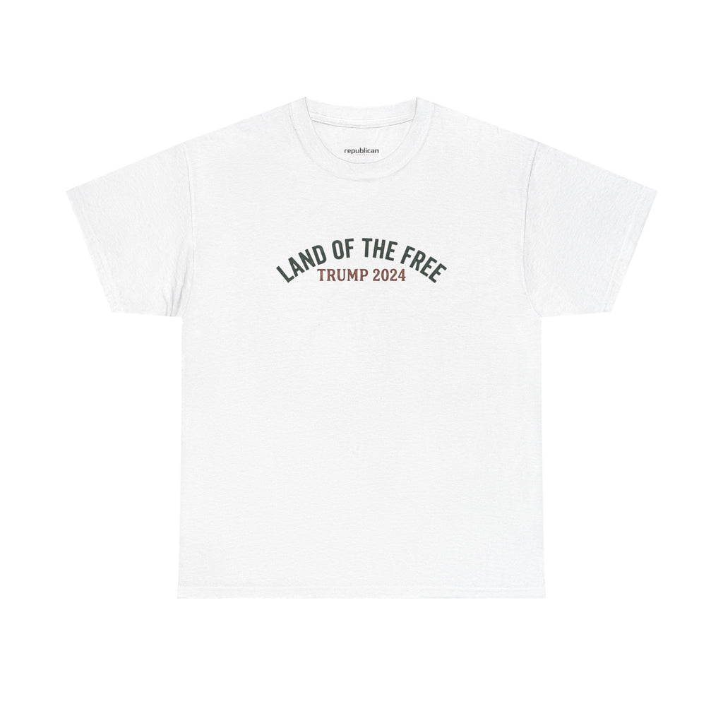 Land of the Free Graphic Tee – Vintage Mountain Campaign Design