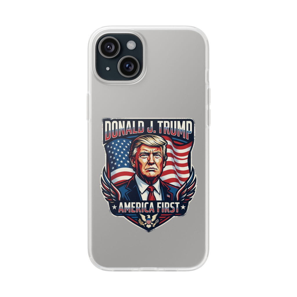 Political Phone Case — 'America First' Patriotic Shield Design