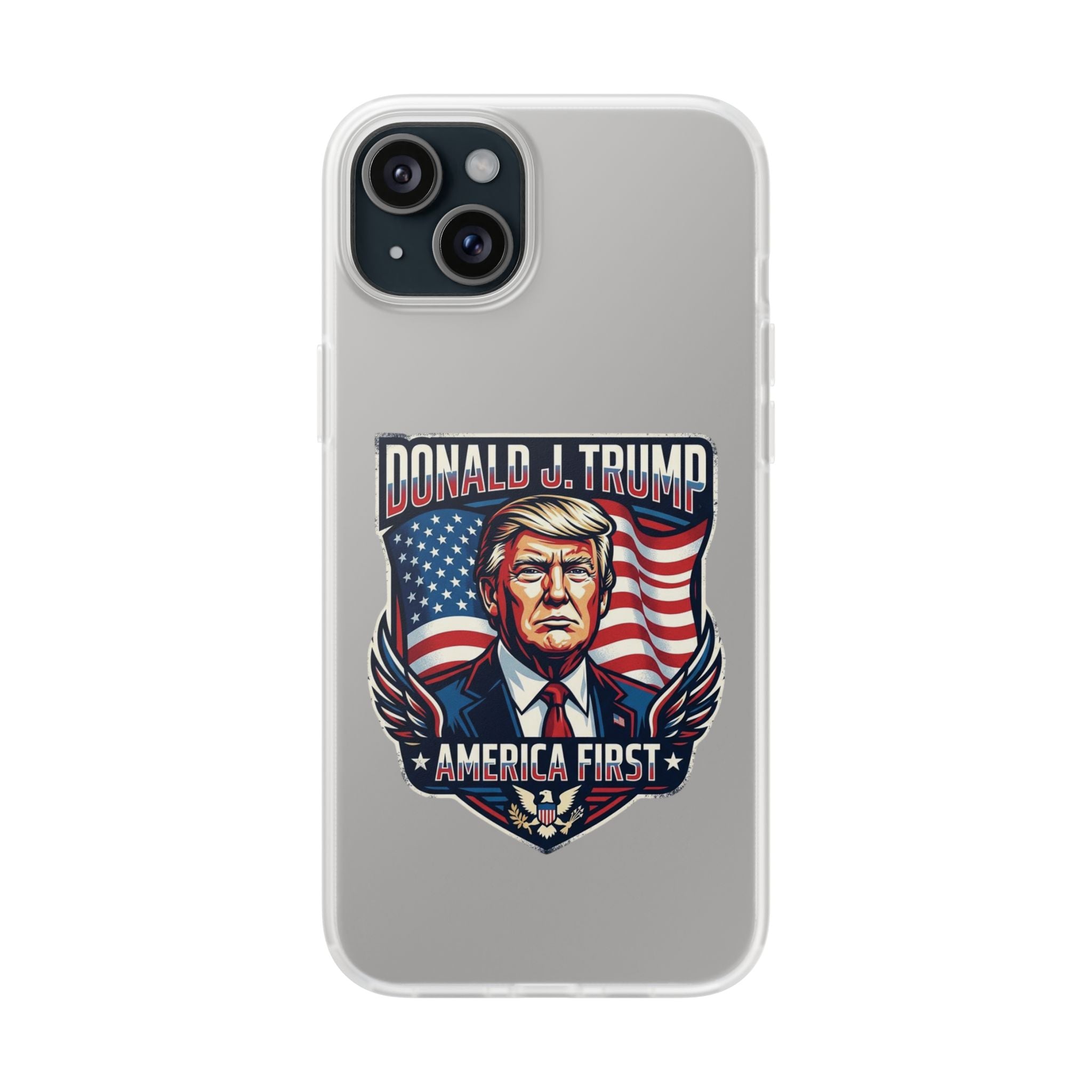 Political Phone Case — 'America First' Patriotic Shield Design