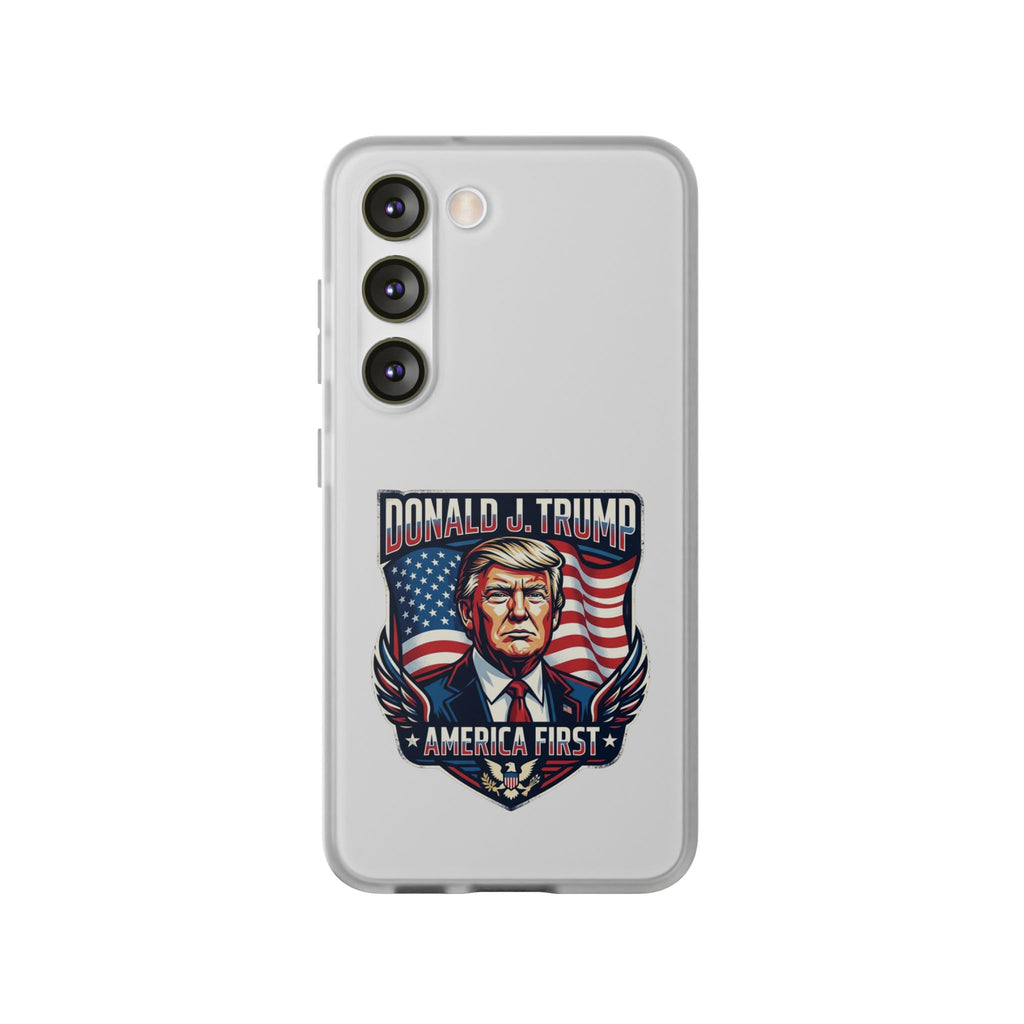 Political Phone Case — 'America First' Patriotic Shield Design