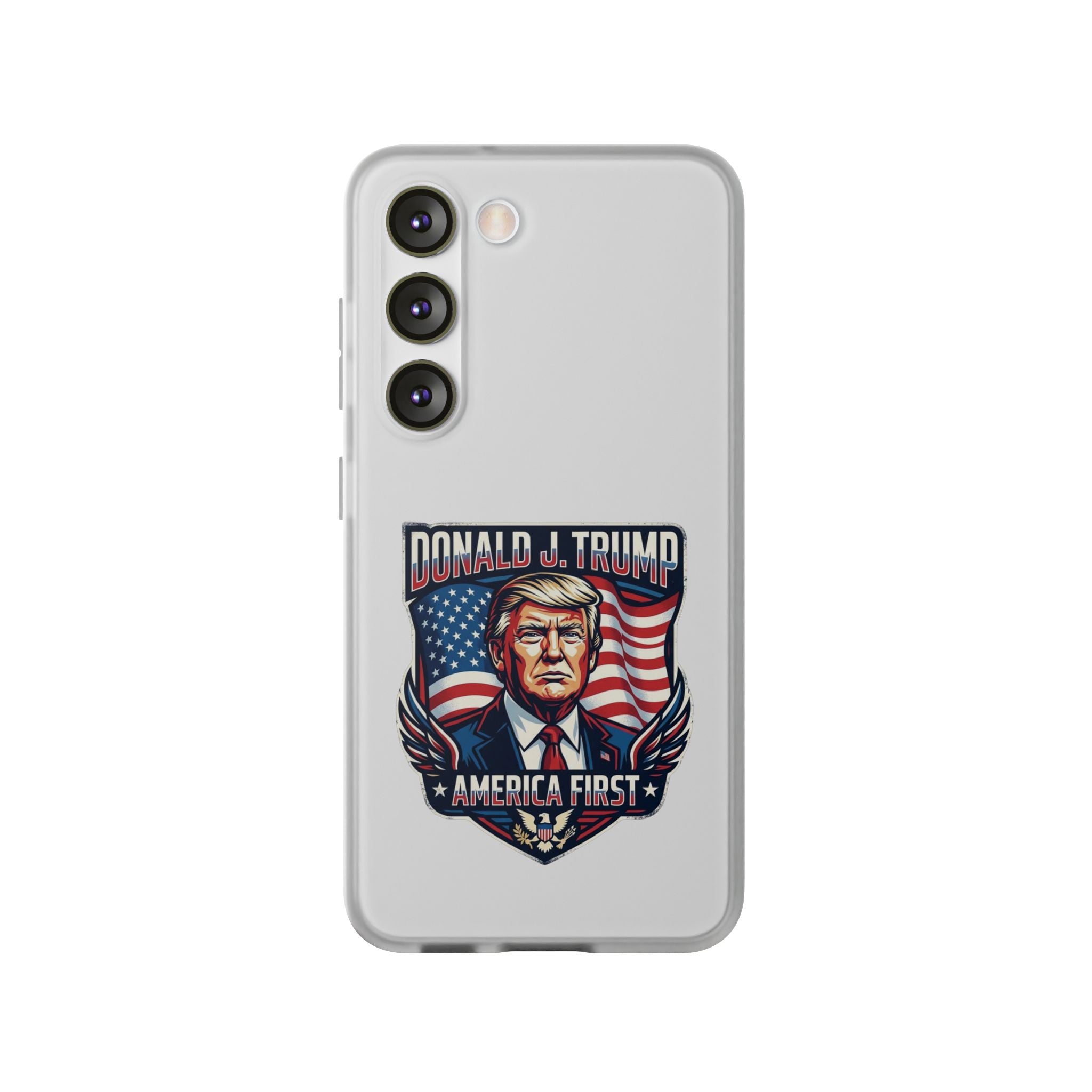 Political Phone Case — 'America First' Patriotic Shield Design