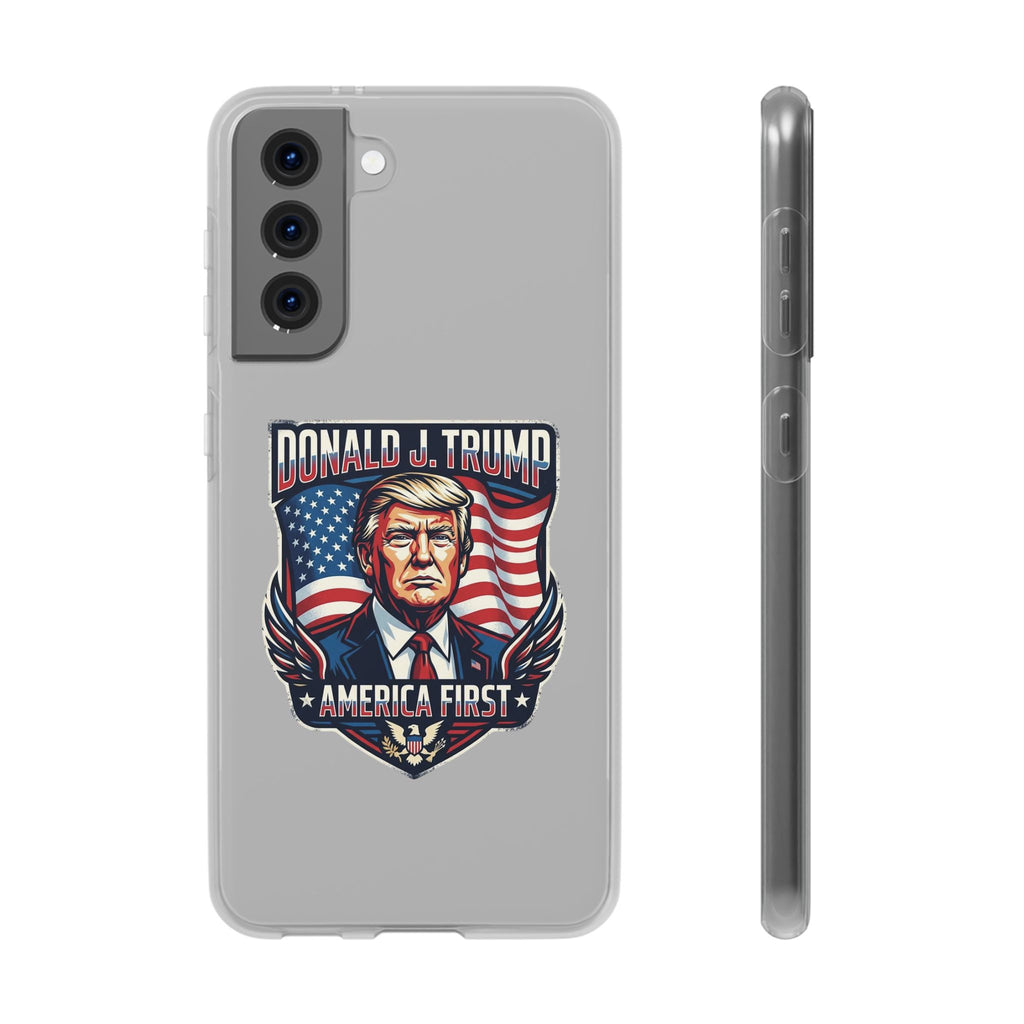 Political Phone Case — 'America First' Patriotic Shield Design