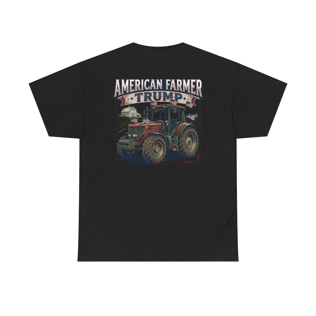 American Farmer Trump T-Shirt – Patriotic Tractor Graphic Tee