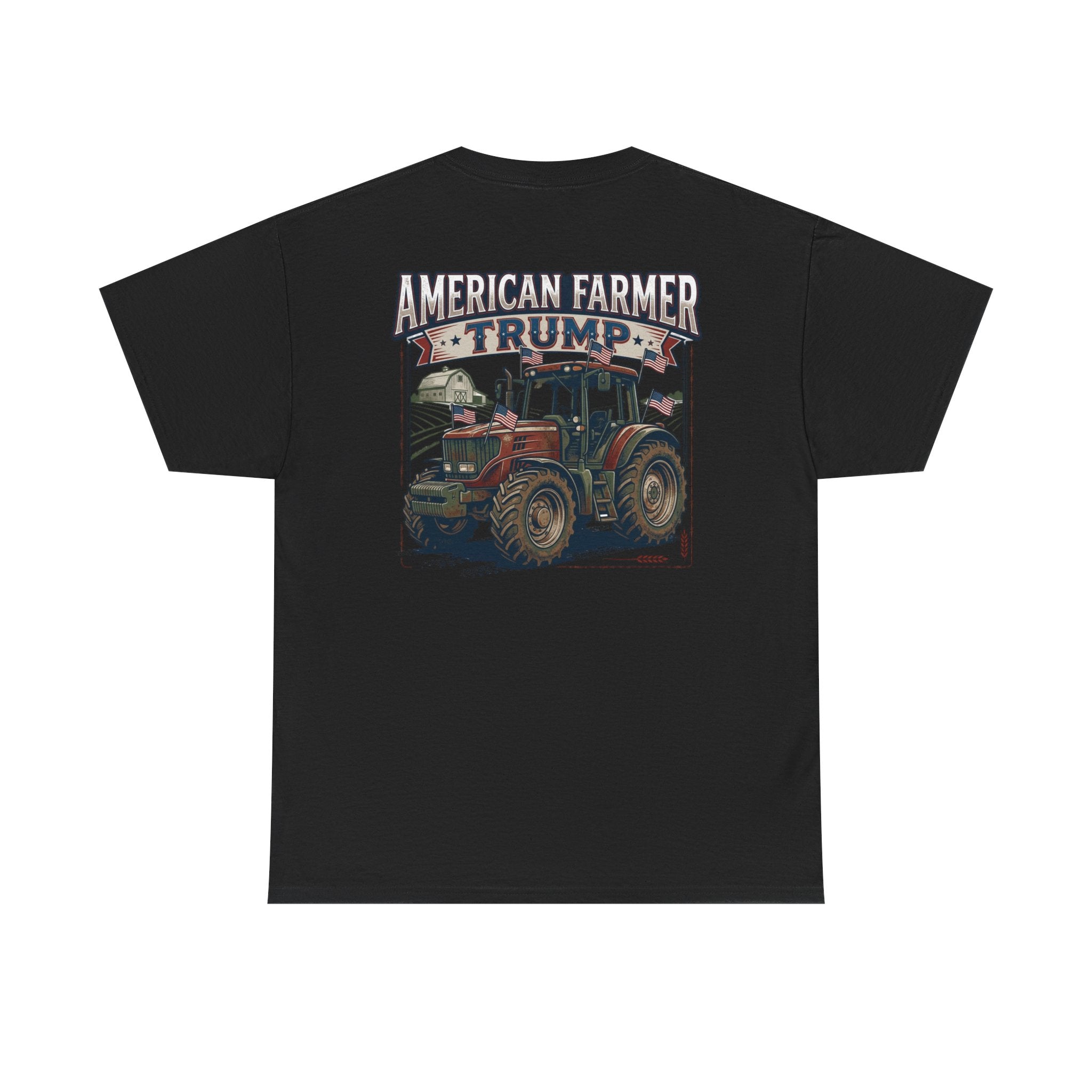 American Farmer Trump T-Shirt – Patriotic Tractor Graphic Tee